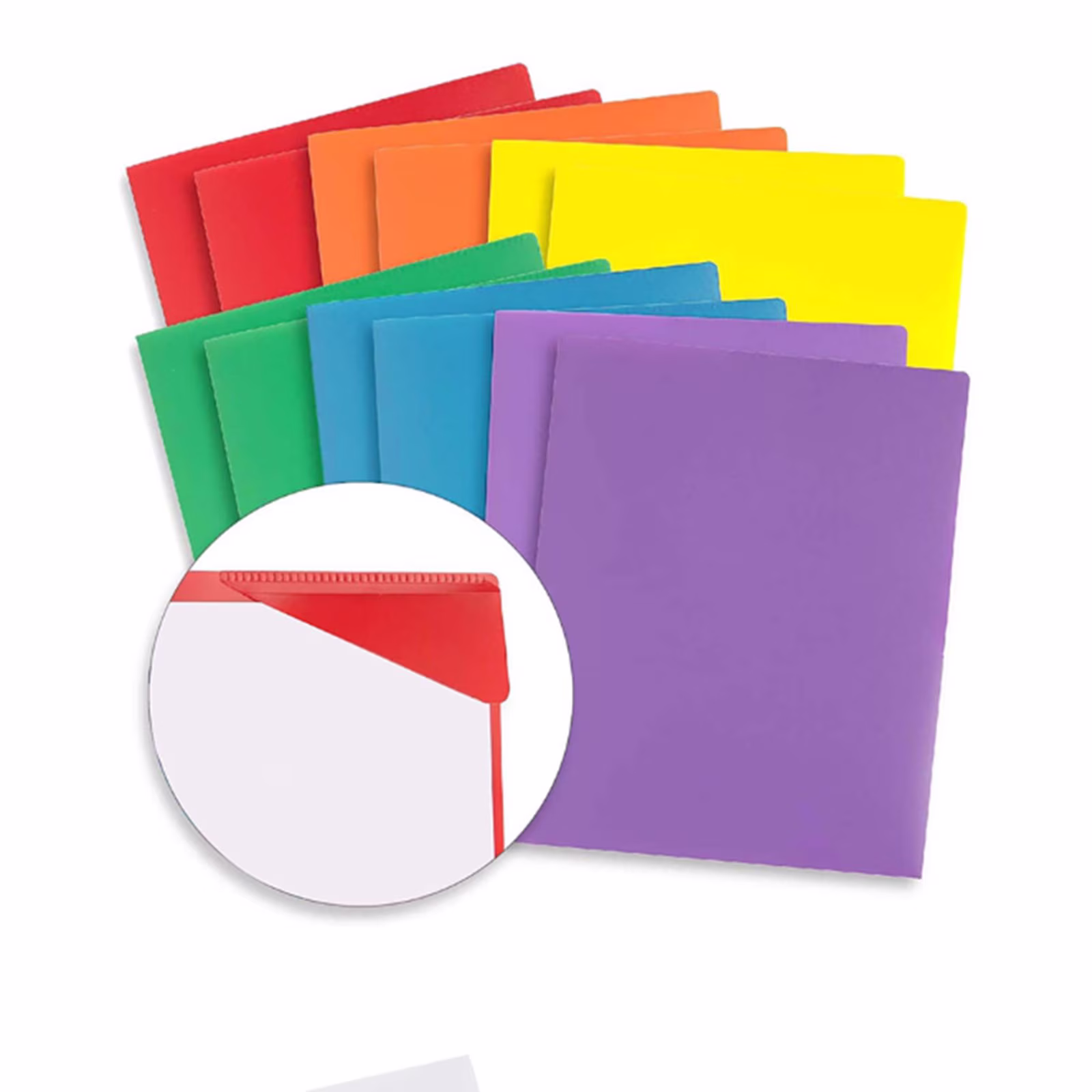 NXUJEUG 2-Pocket Folders, Plastic Folders with Pockets, 1 Pack Heavy Duty Pockets Folder for Document, Letter Size File Folder, Blue