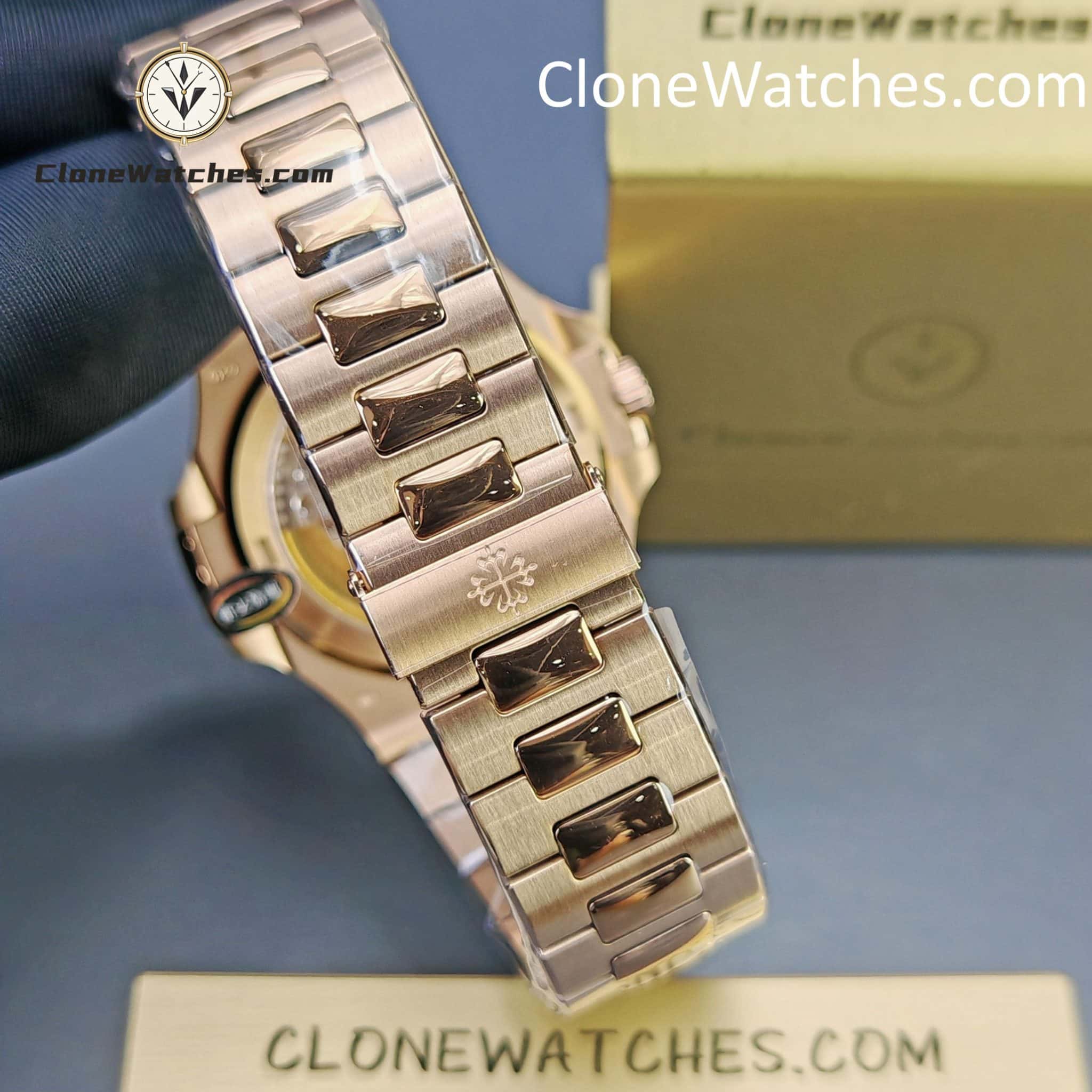 Patek Philippe Super Clone Watches 1:1 Nautilus 5711 Grey Dial 18K Rose Gold
