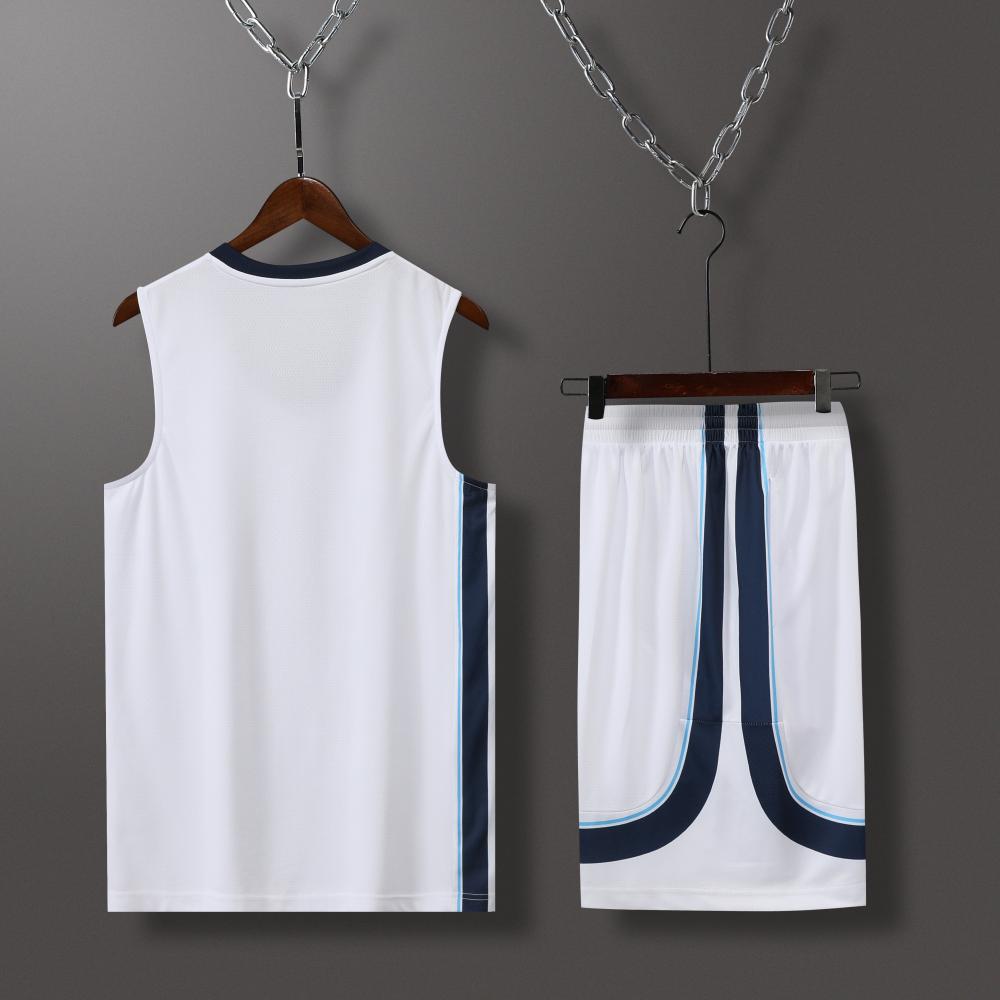 Grizzlies basketball uniform white suit（Customizable name and number）