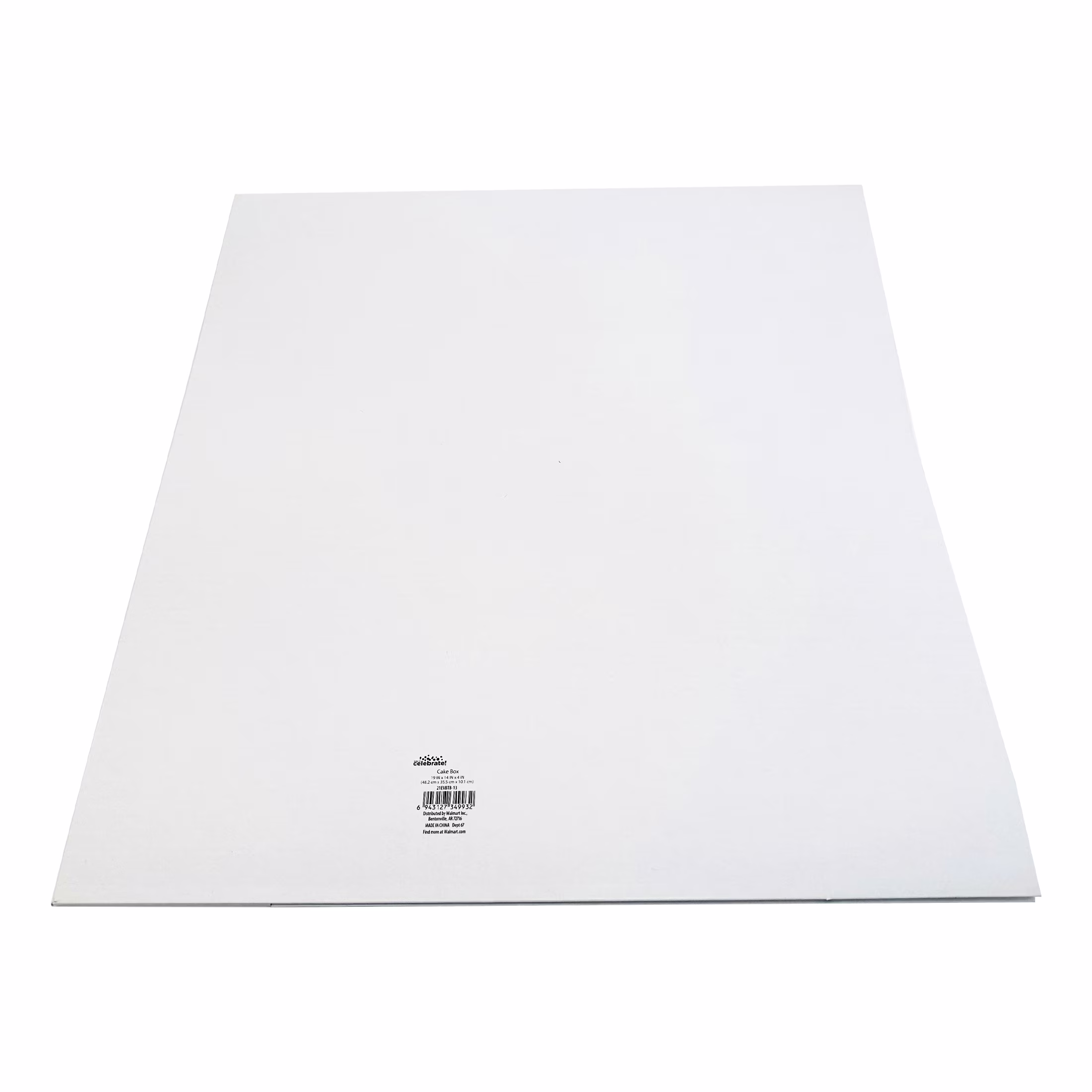 (3 pack) Way To Celebrate White Folding Cake Box, 19 in x 14 in x 4 in