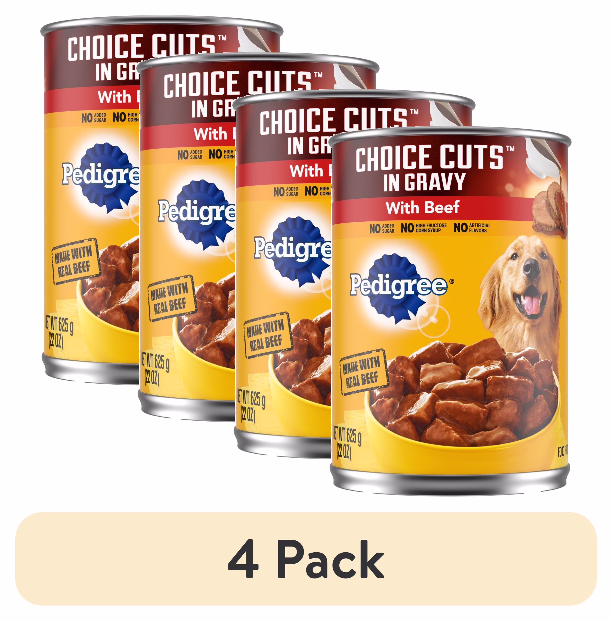 Pedigree Choice Cuts In Gravy With Beef Adult Canned Soft Wet Dog Food, 22 Oz. Can