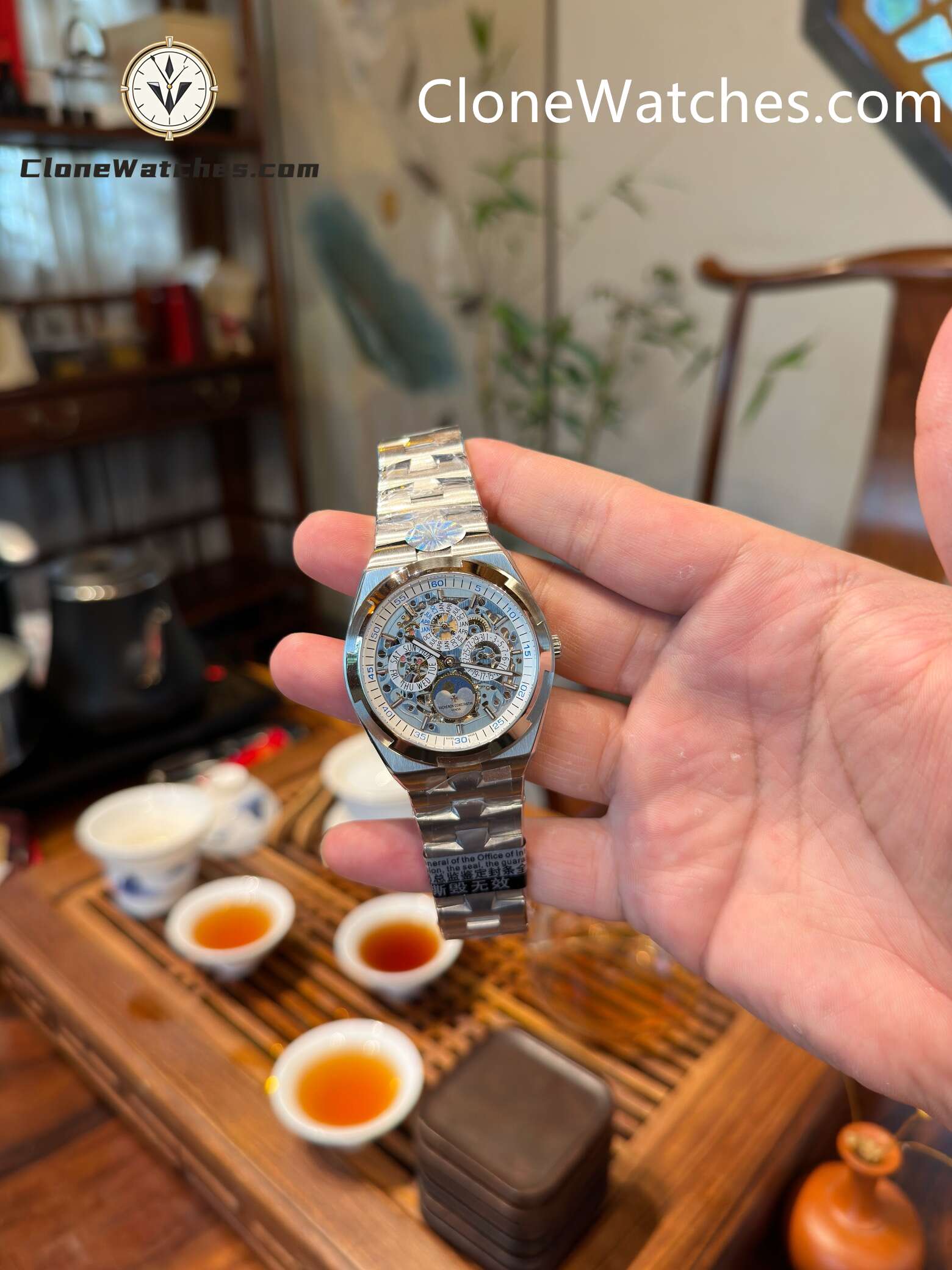 Vacheron Constantin Super Clone Watches 1:1 Overseas Series 4300V Skeleton Dial
