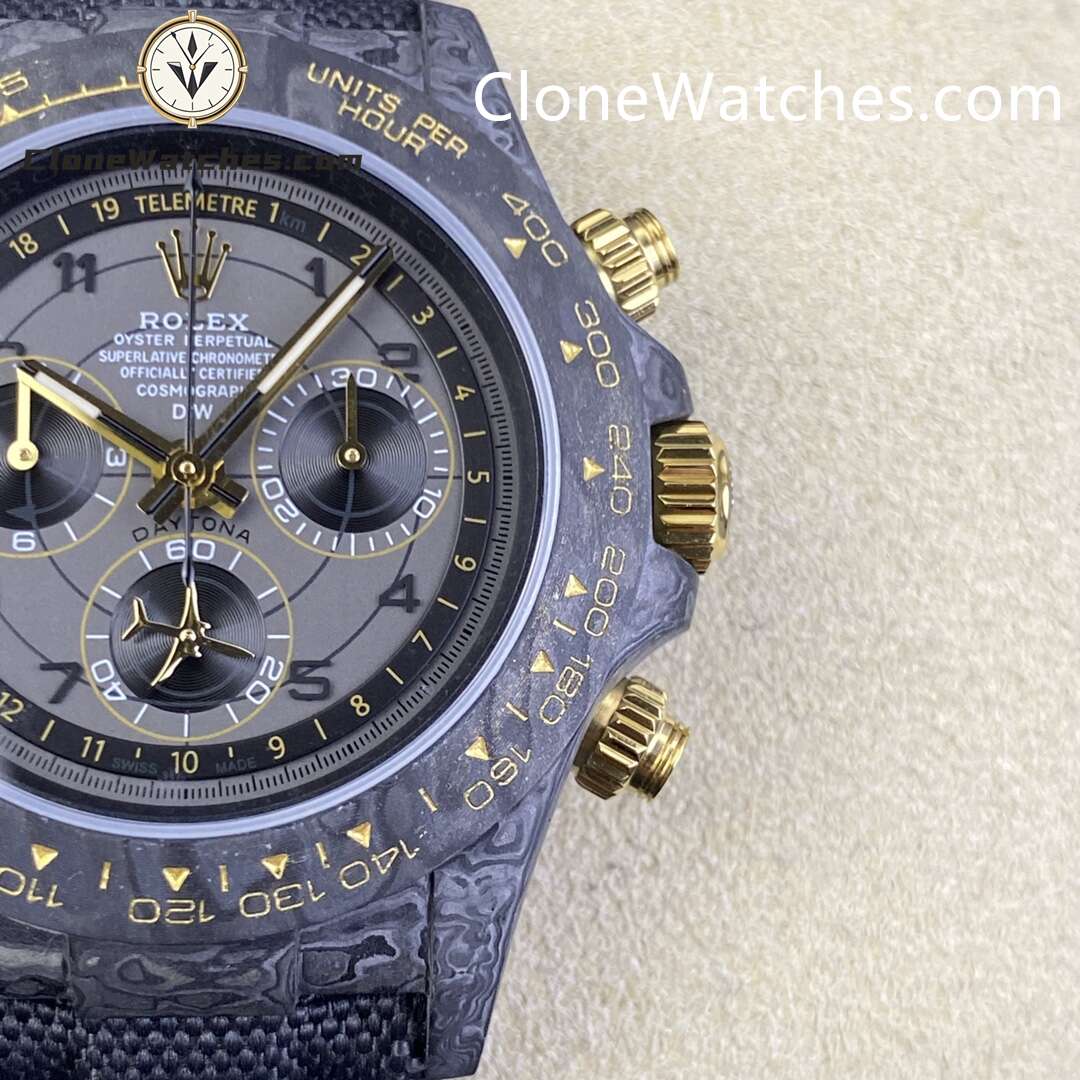 Modified Super Clone Watches 1:1 DiW Rolex Daytona NTPT Carbon “AVIA GREY”