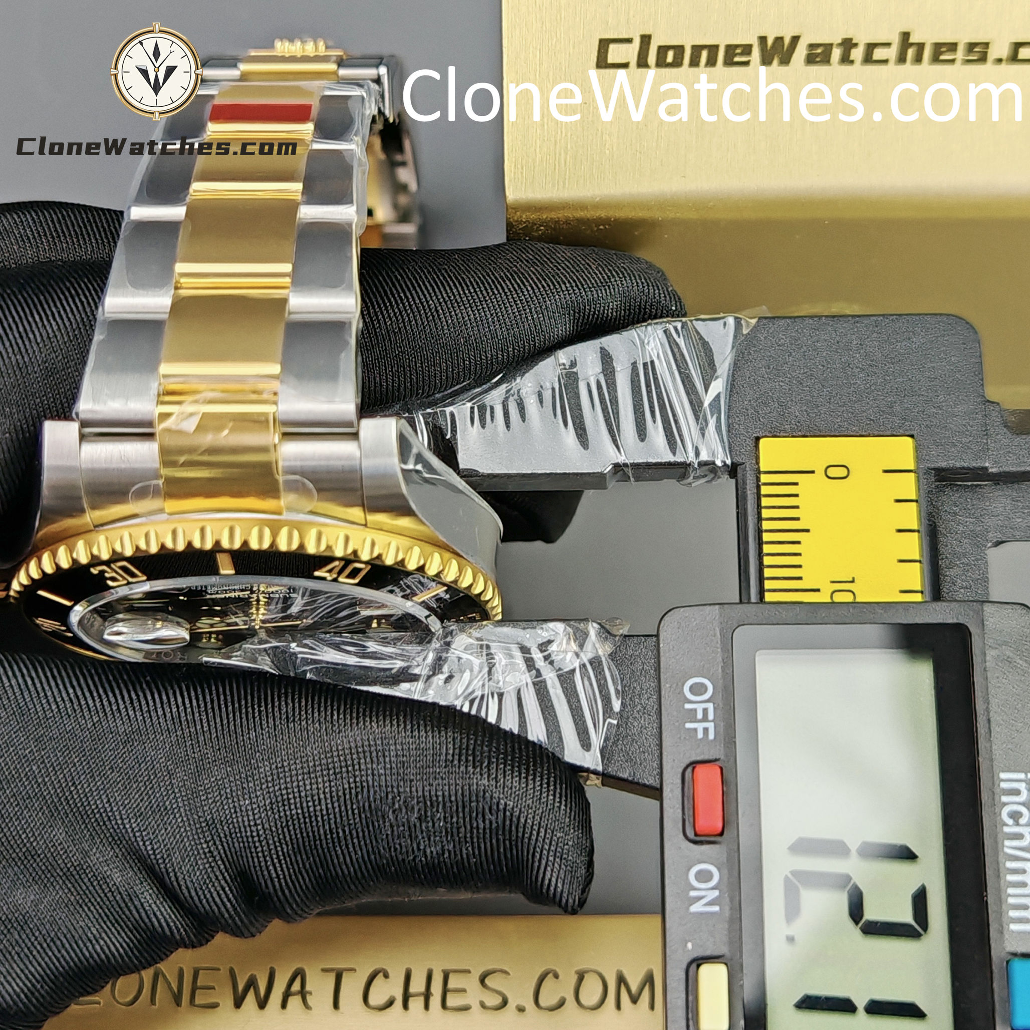 Rolex Super Clone Watches 1:1 Submariner Gold Steel m126613ln-0002 3235 Movement