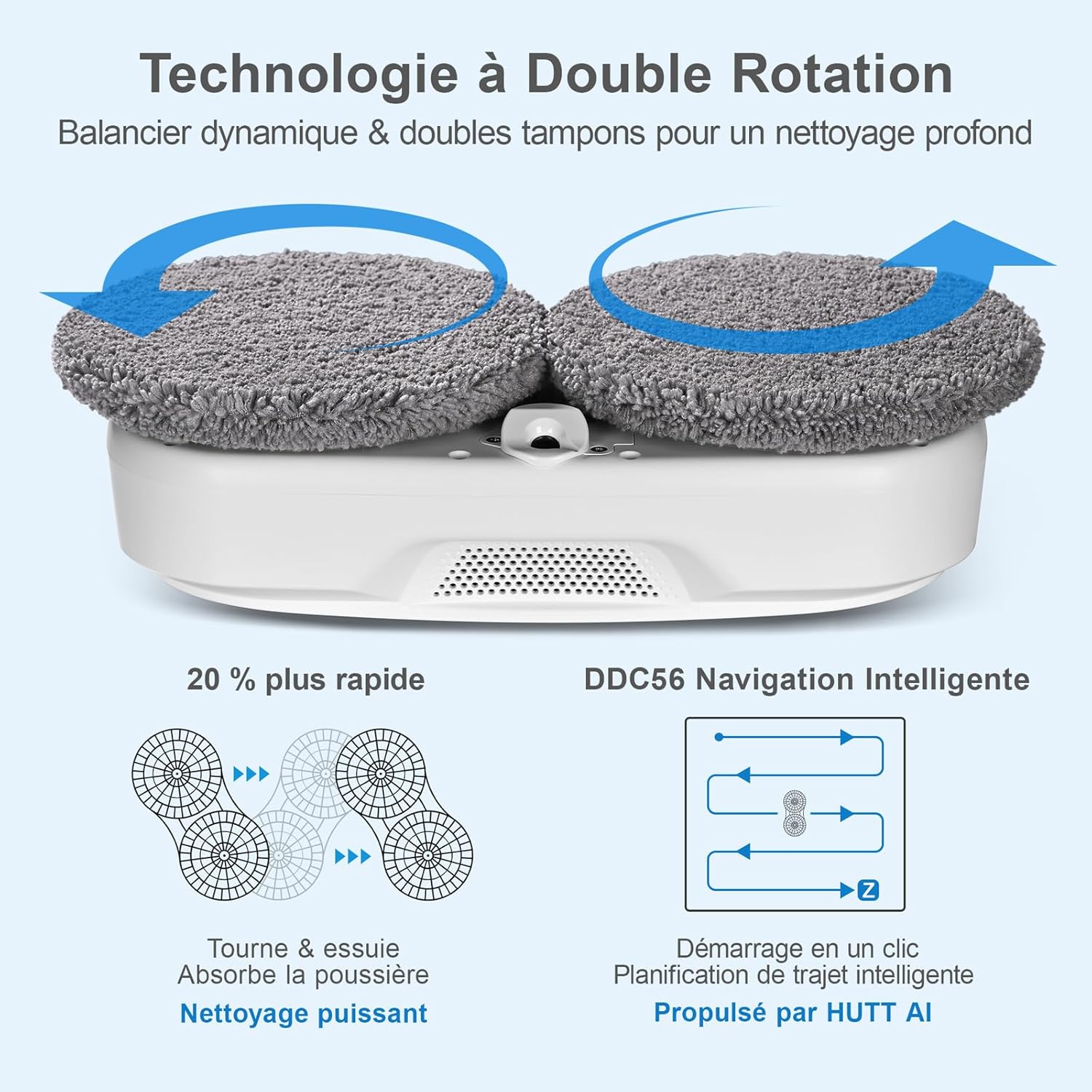 Robot laveur vitre DDC56 double pulvérisation navigation intelligente télécommande