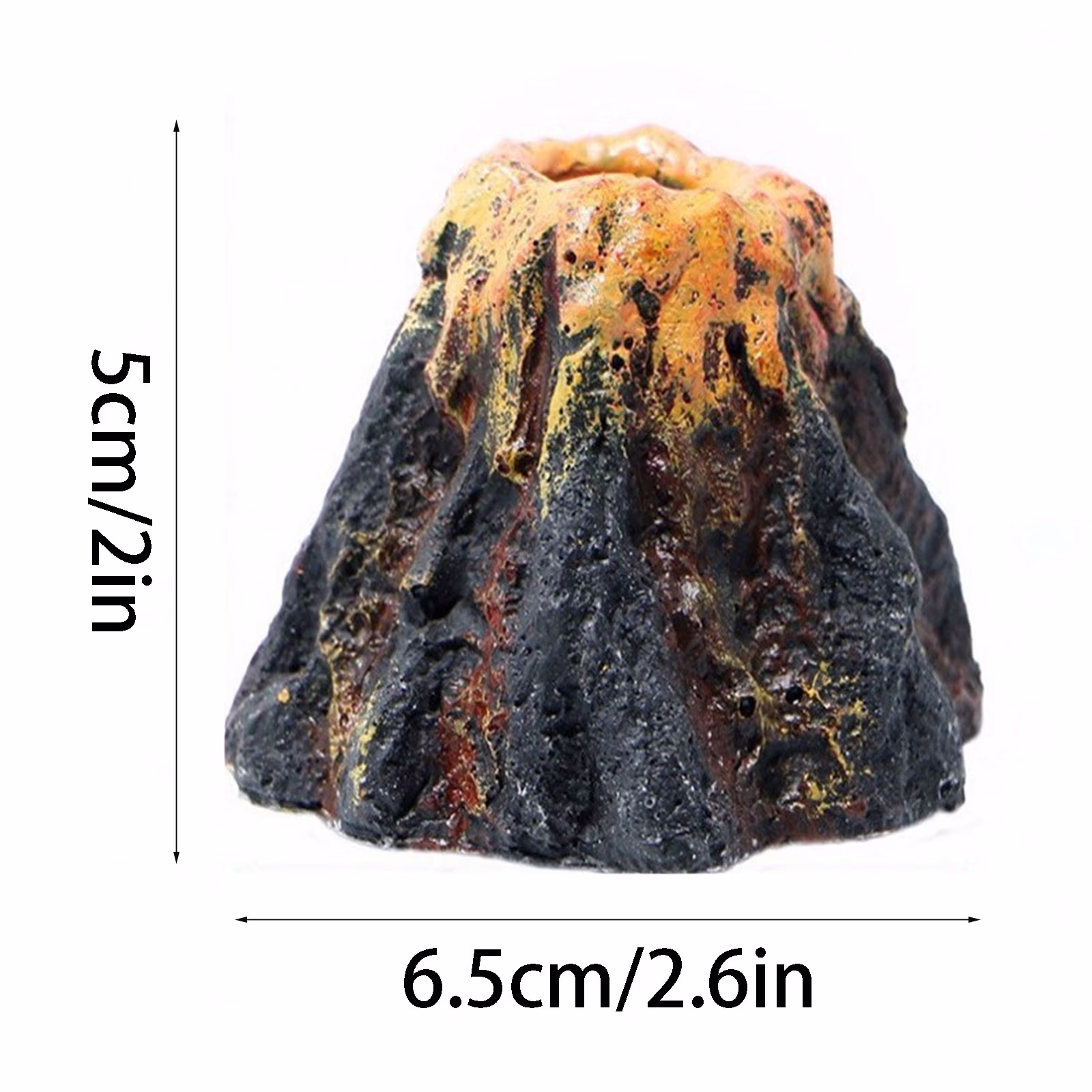 Djunllk Exquisite Aquarium Water Tank Volcano Eruption Decorative Volcano Model, Fish Tank Decorations