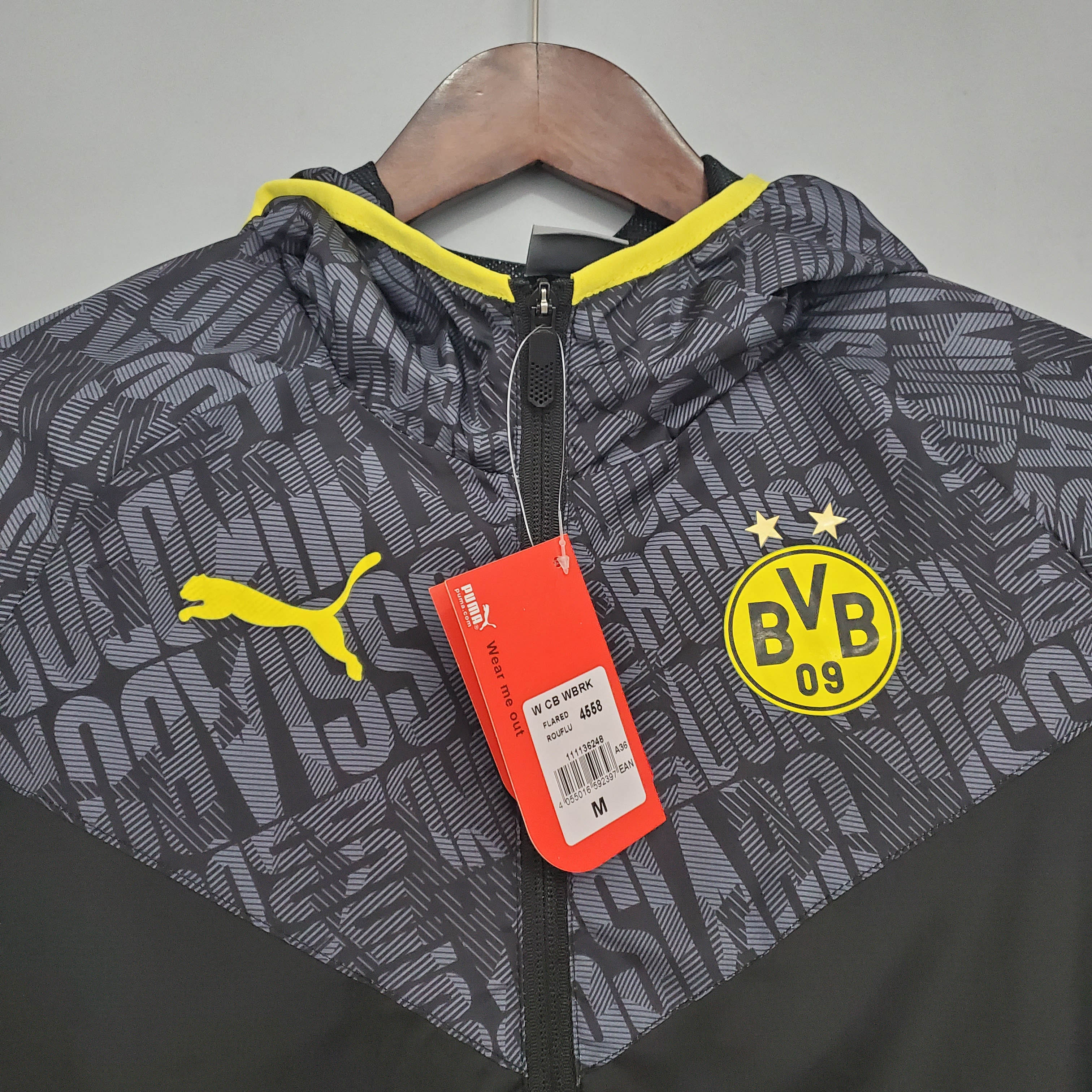 2021/2022 Dortmund Jersey Windbreaker Black-Grey