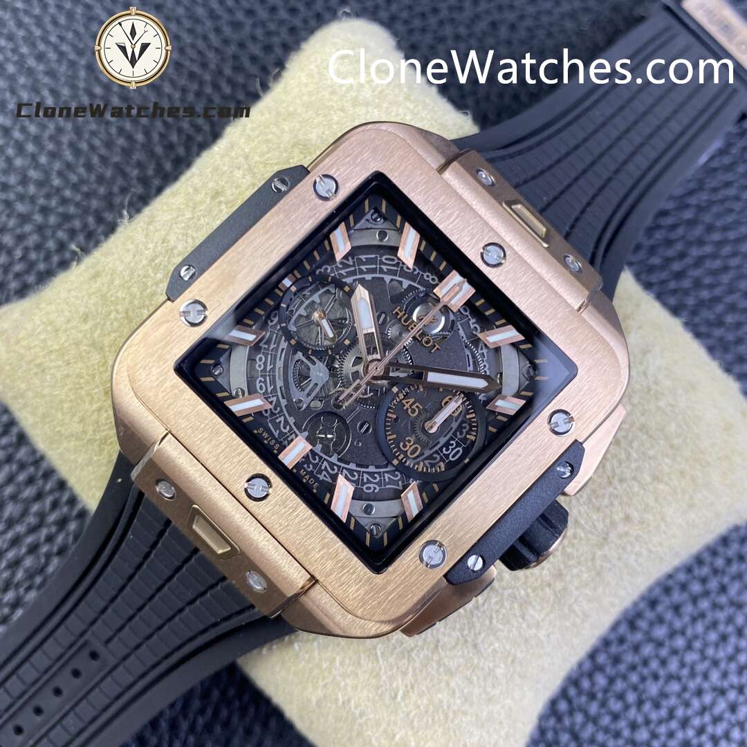 Hublot Super Clone Watches 1:1 Square Bang Unico King Gold Ceramic 42MM 821.OM.0180.RX