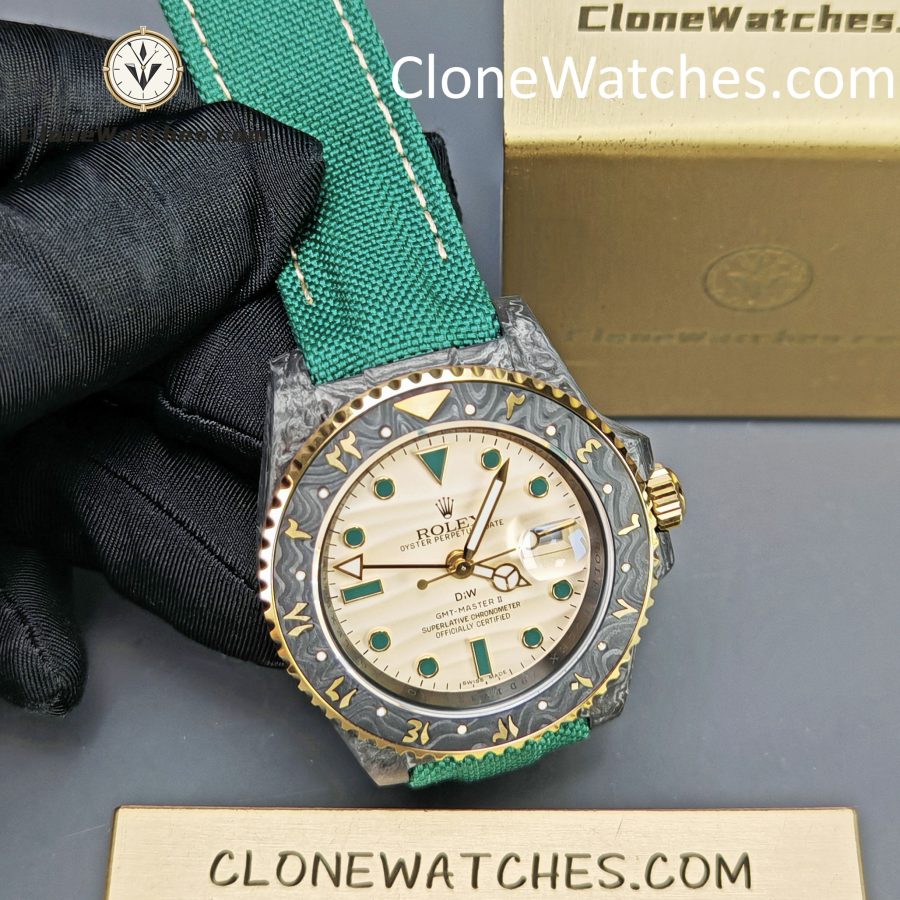 Modified Super Clone Watches 1:1 DIW Rolex GMT Master II NTPT Carbon OASIS Middle East Edition 3285 Movement