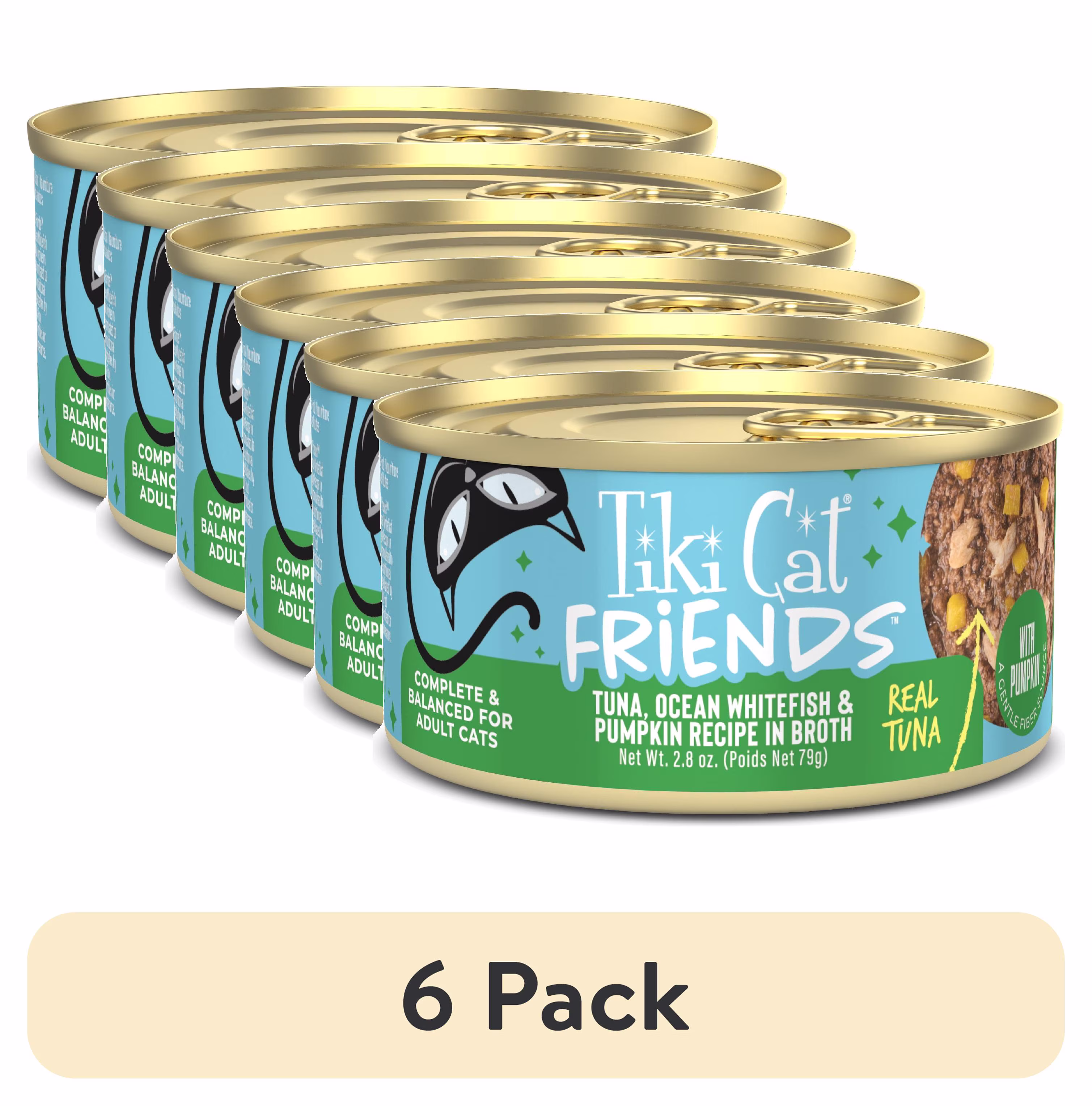 Tiki Cat Friends Tuna, Ocean Whitefish & Pumpkin, 2.8 oz. Can