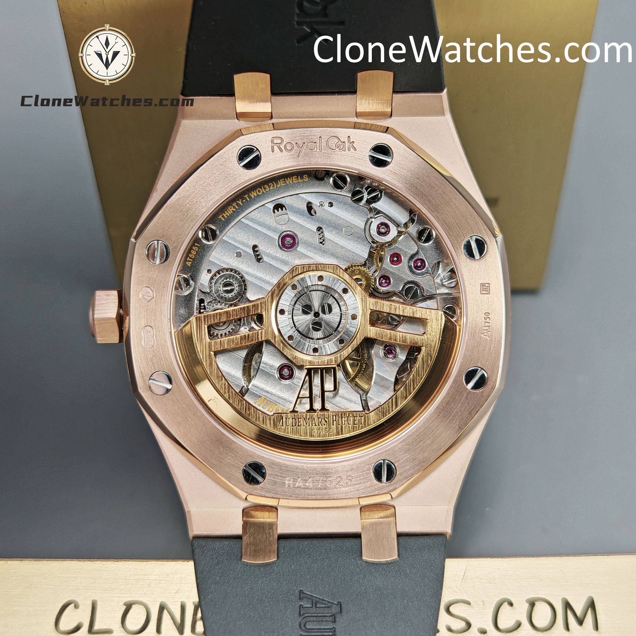 Audemars Piguet Super Clone Watches 1:1 Royal Oak Rose Gold 15500 Black Dial