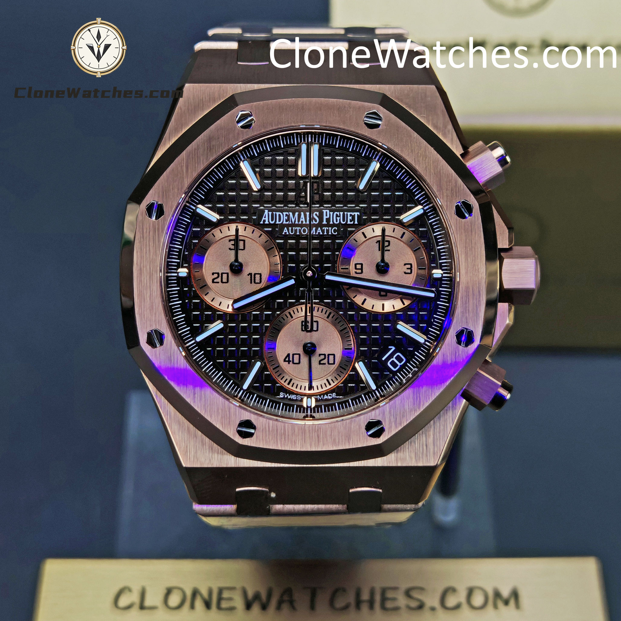 Audemars Piguet Super Clone Watches 1:1 Royal Oak Brown Dial 26239OR Self-winding Chronograph