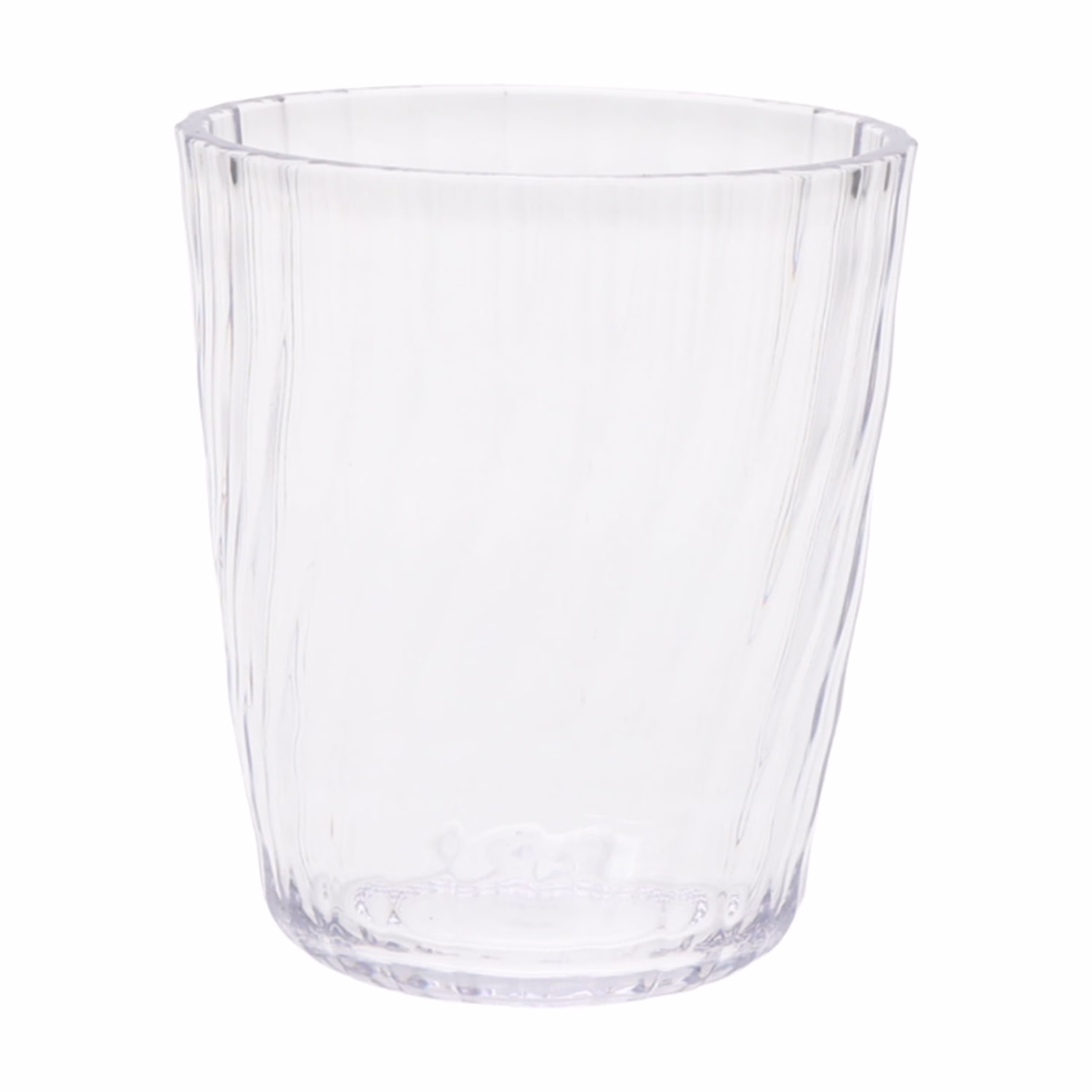 (6 pack) Mainstays 14 oz Acrylic Embossed Swirl Short Tumbler, Clear