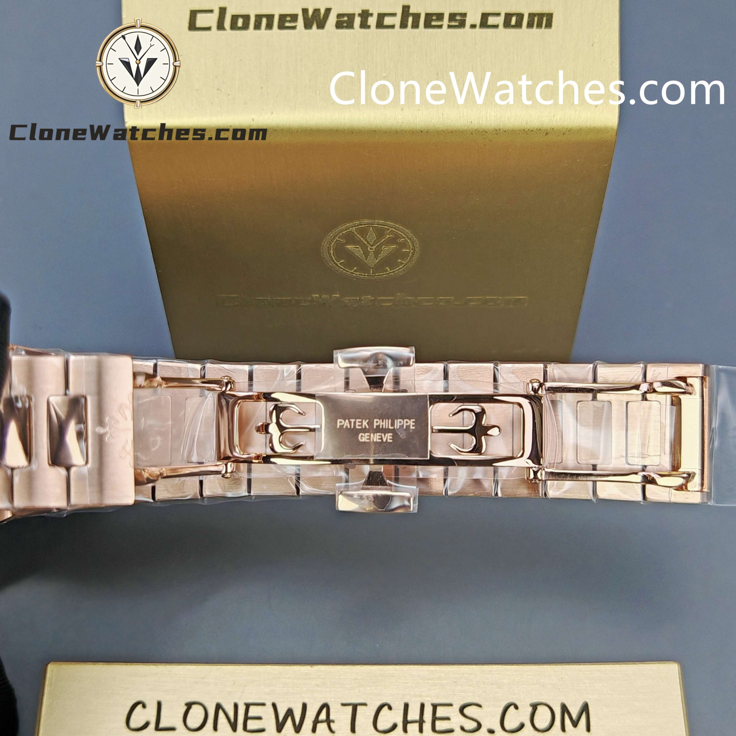 Patek Philippe Super Clone Watches 1:1 CUBITUS Rose Gold 7128/1R-001 Brown Dial
