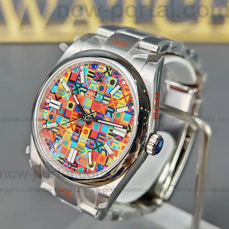 Rolex Super Clone Watches 1:1 Oyster Perpetual Multicoloured Jubilee-Motif Dial m134300-0010 3230 Movement 41mm