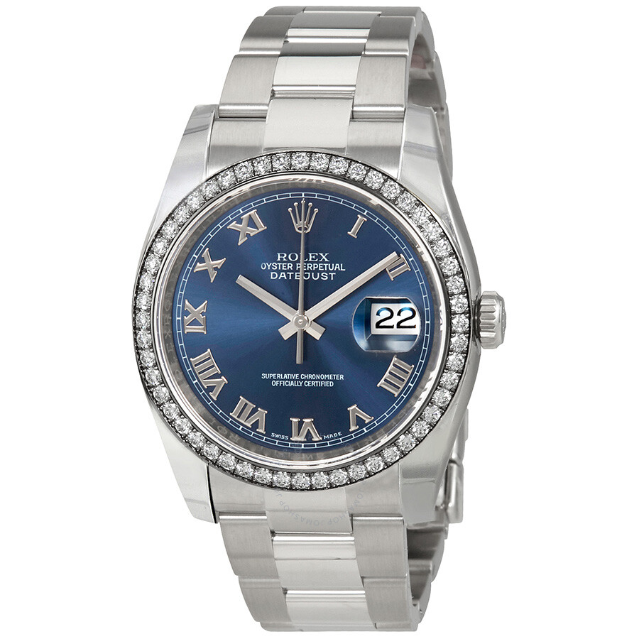 Rolex Oyster Perpetual Datejust 36 Blue Dial Stainless Steel Bracelet Automatic Ladies Watch 116244BLRO（Lifetime free warranty+90-days replacement service & Refund!.）