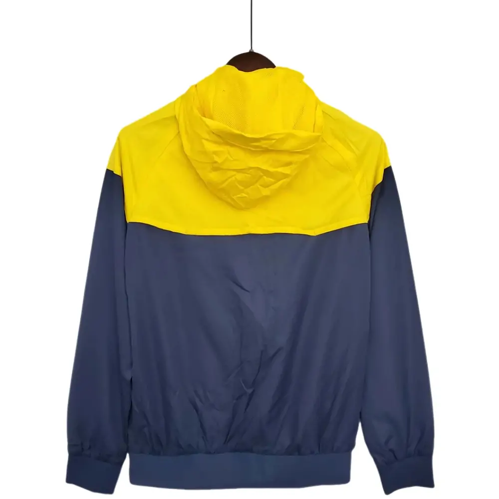 2023/2024 Al-Nassr Windbreaker Navy blue and yellow Soccer Jersey 1:1 Thai Quality