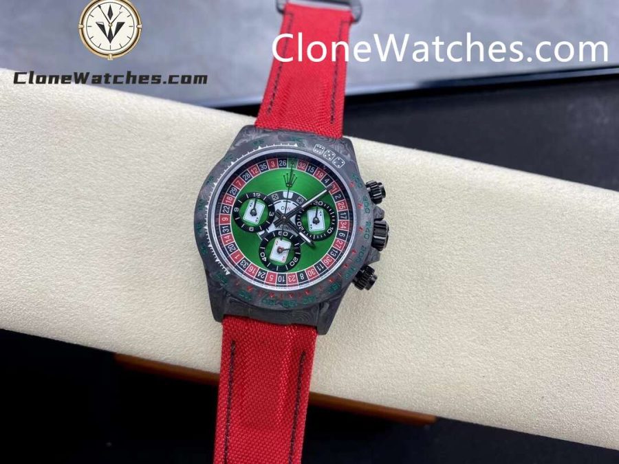 Modified Super Clone Watches 1:1 DiW Rolex Daytona NTPT Carbon LUCKY PLAYER