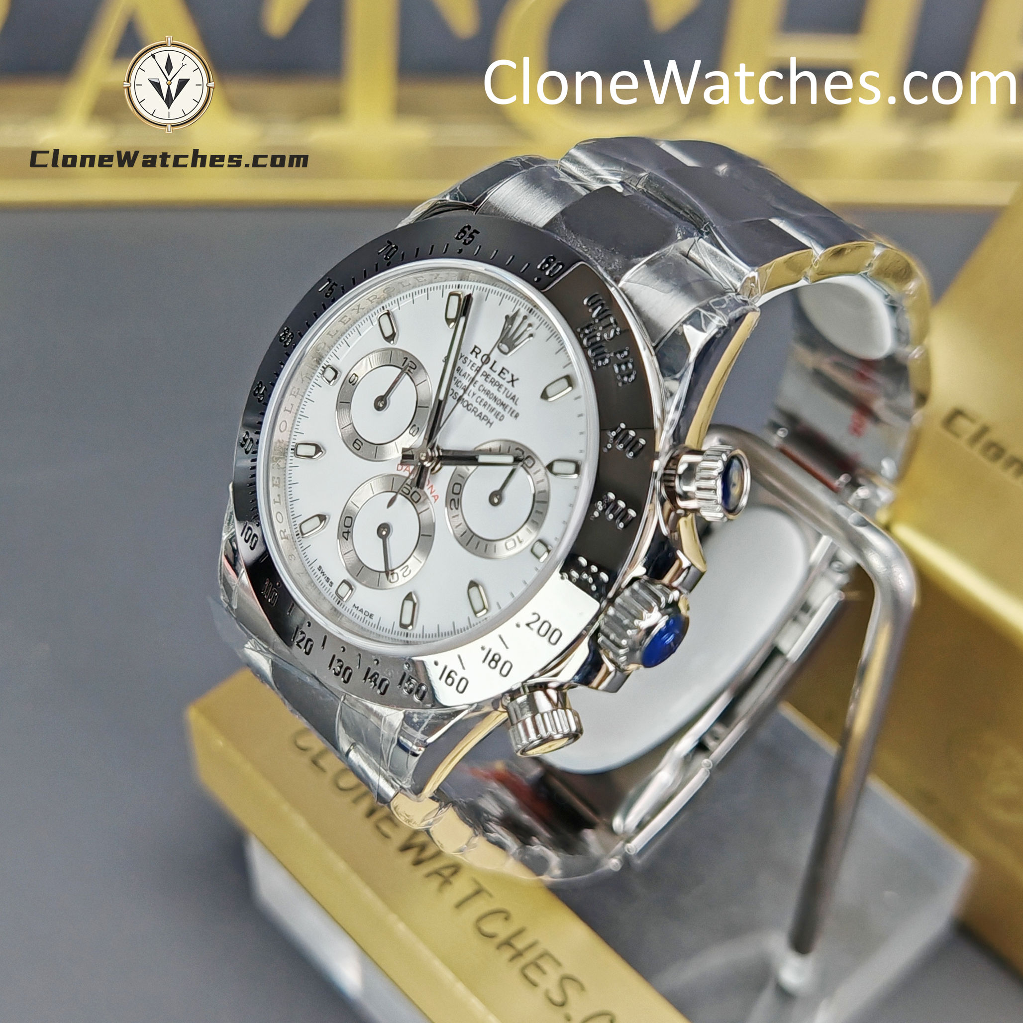 Rolex Super Clone Watches 1:1 Daytona White Dial M116520-78590 4130 Movement