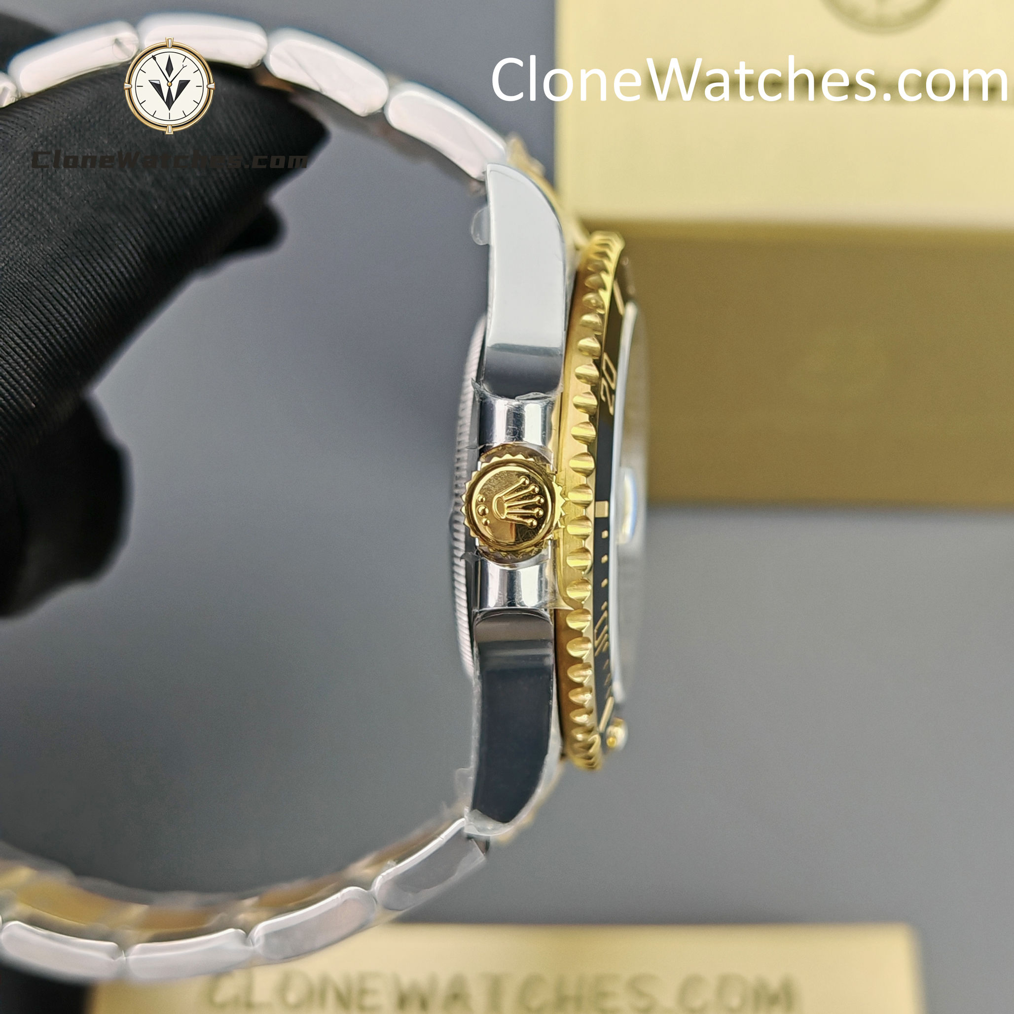 Rolex Super Clone Watches 1:1 Submariner Gold Steel m126613ln-0002 3235 Movement