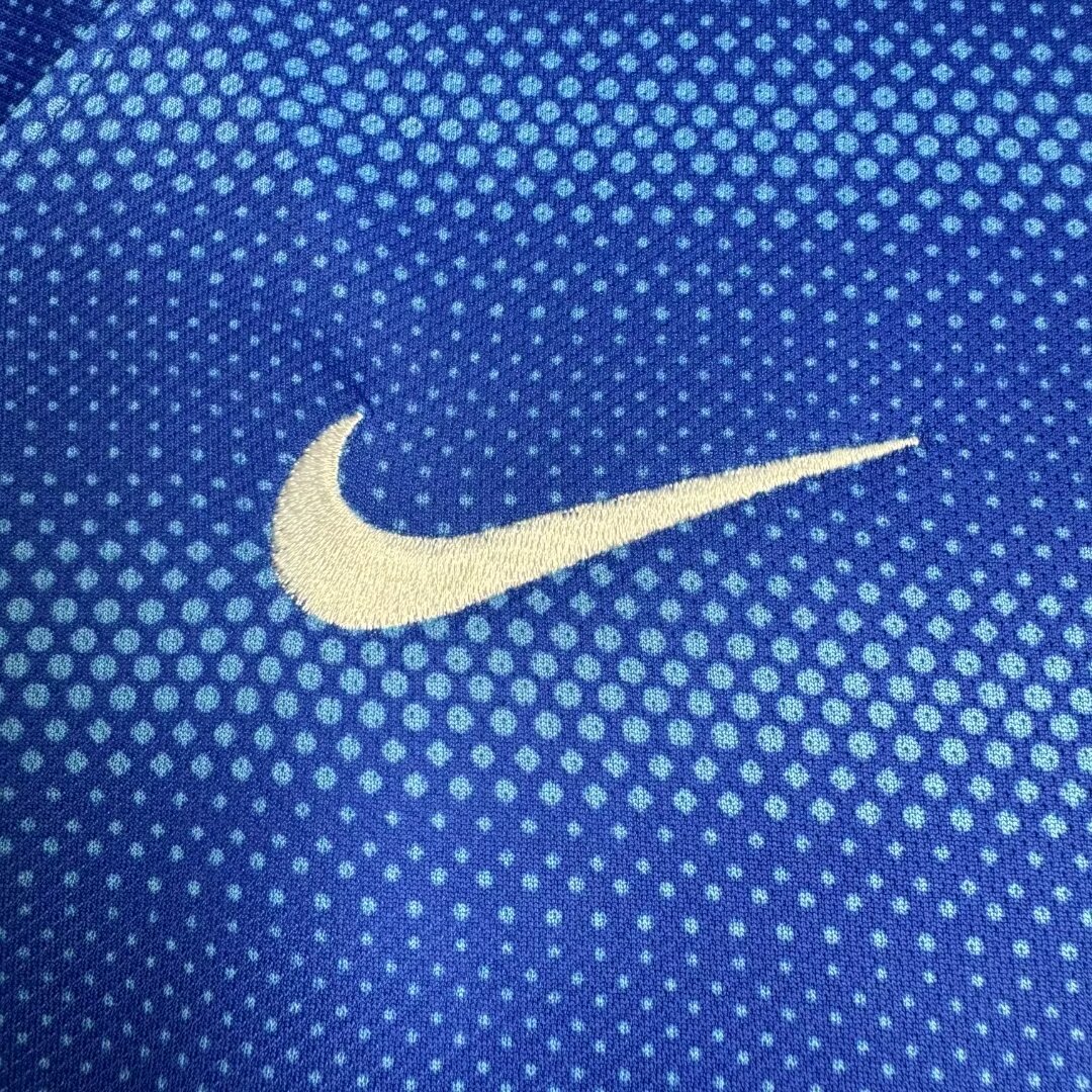 2014 Brazil Away Blue Retro Jersey