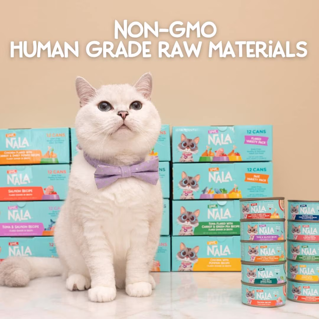 (6 pack) Love, Nala Flaked Chicken with Pumpkin Recipe in Broth Adult Wet Cat Food
