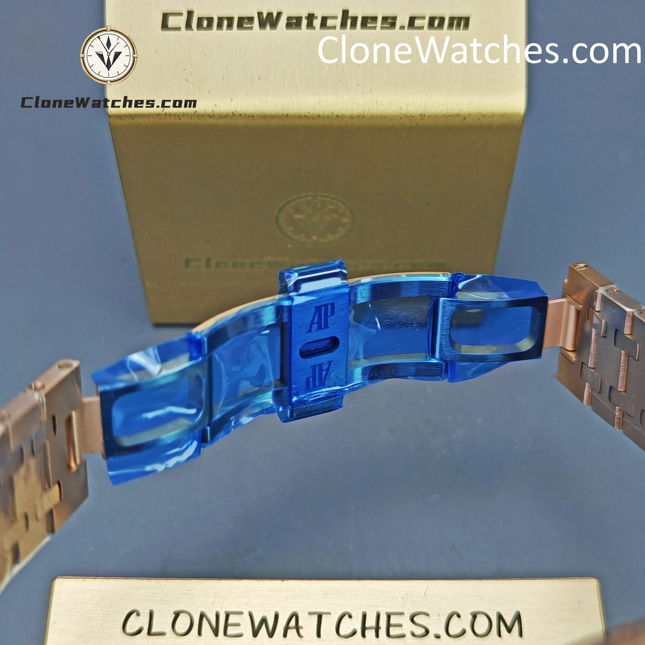 Audemars Piguet Super Clone Watches 1:1 Royal Oak Rose Gold 26240 Black Dial