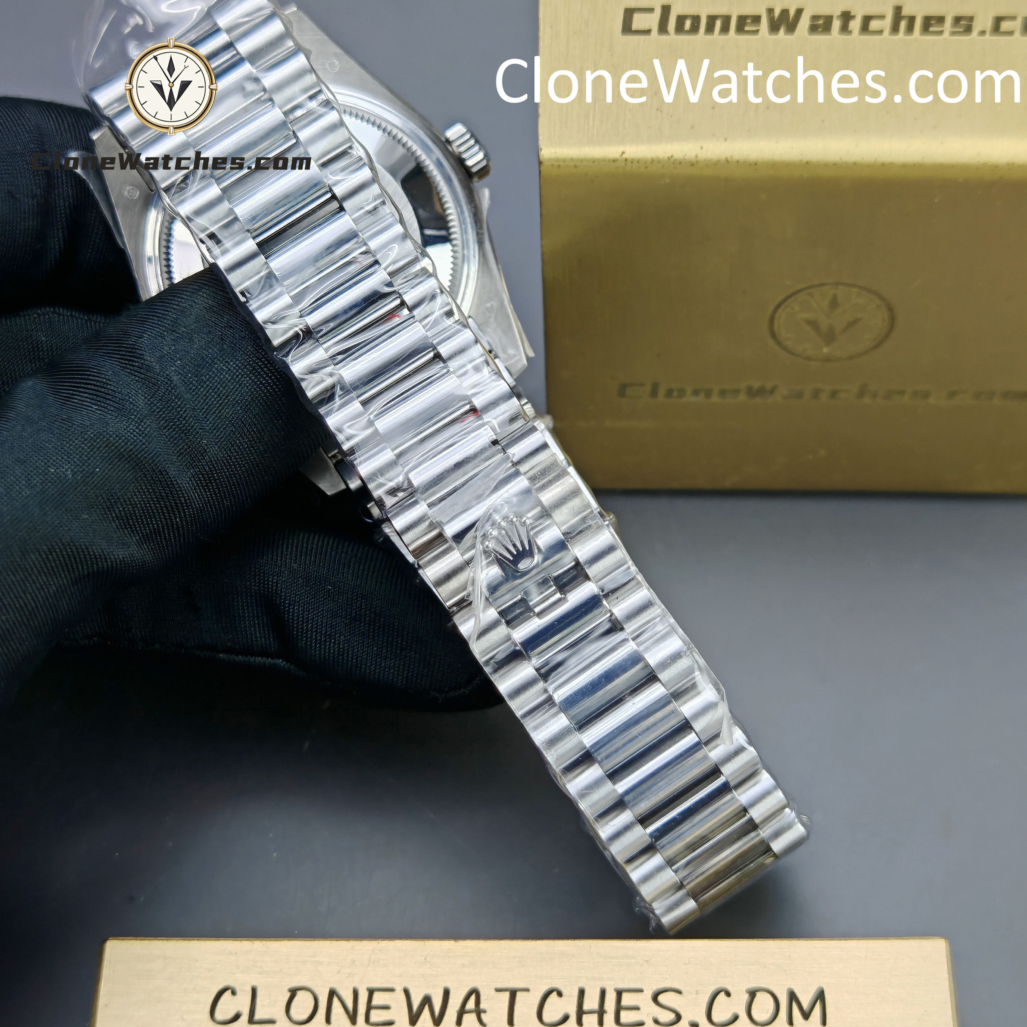 Rolex Super Clone Watches 1:1 Day Date Ice Blue Dial 36mm m128236-0018 3255 Movement