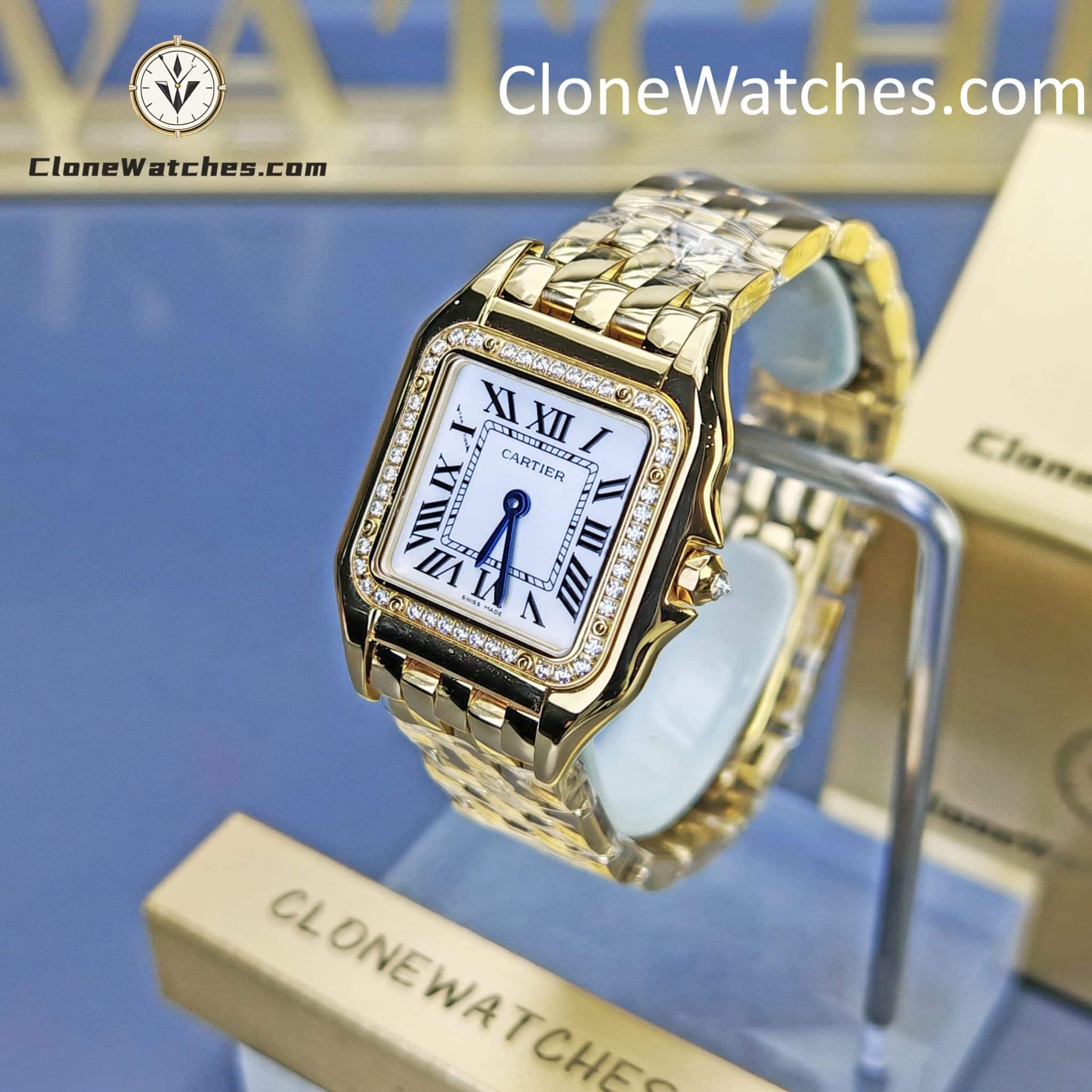 Cartier Super Clone Watches 1:1 PANTHÈRE DE CARTIER White Dial 27mm x36mm WJPN0085