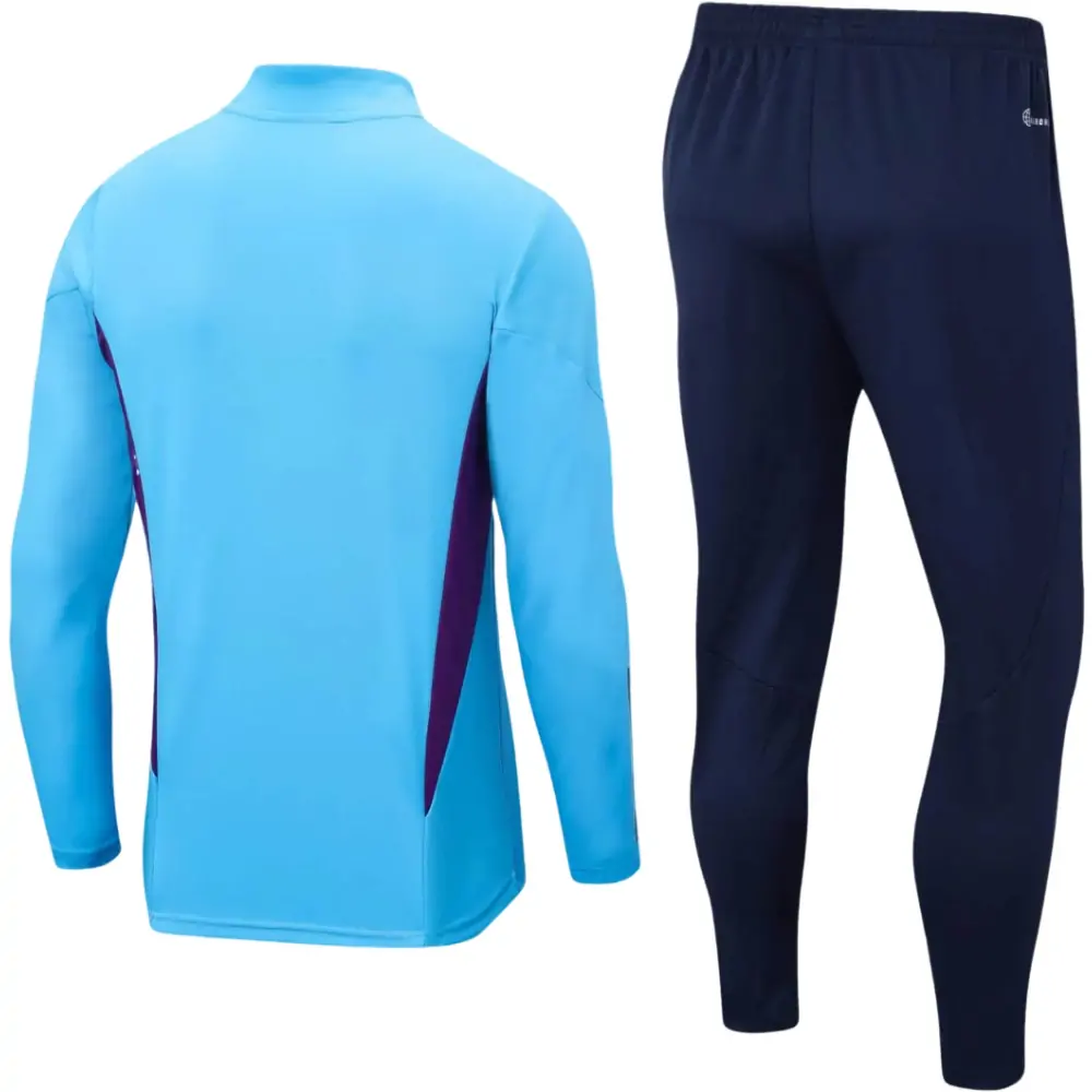 2022/2023 Argentina Half-Pull Training Suit Blue Jersey Set