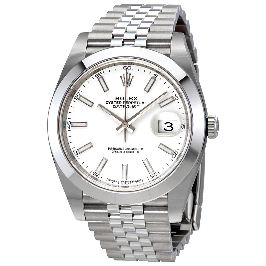 Rolex Datejust 41 White Dial Stainless Steel Jubilee Men s Watch 126300WSJ（Lifetime free warranty+90-days replacement service & Refund!.）