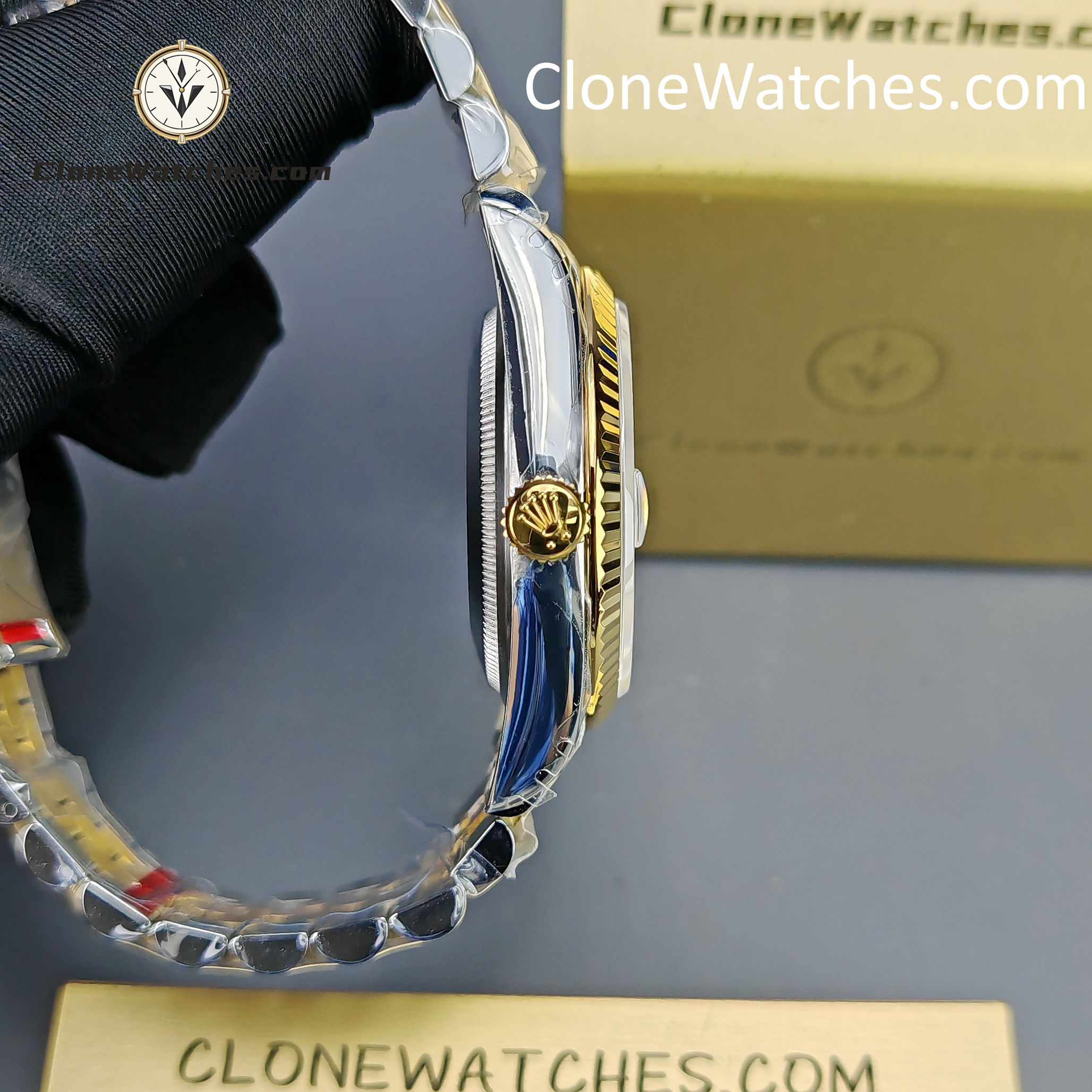 Rolex Super Clone Watches 1:1 DateJust Gold Dial m126233-0015 Jubilee 36MM 3235 Movement