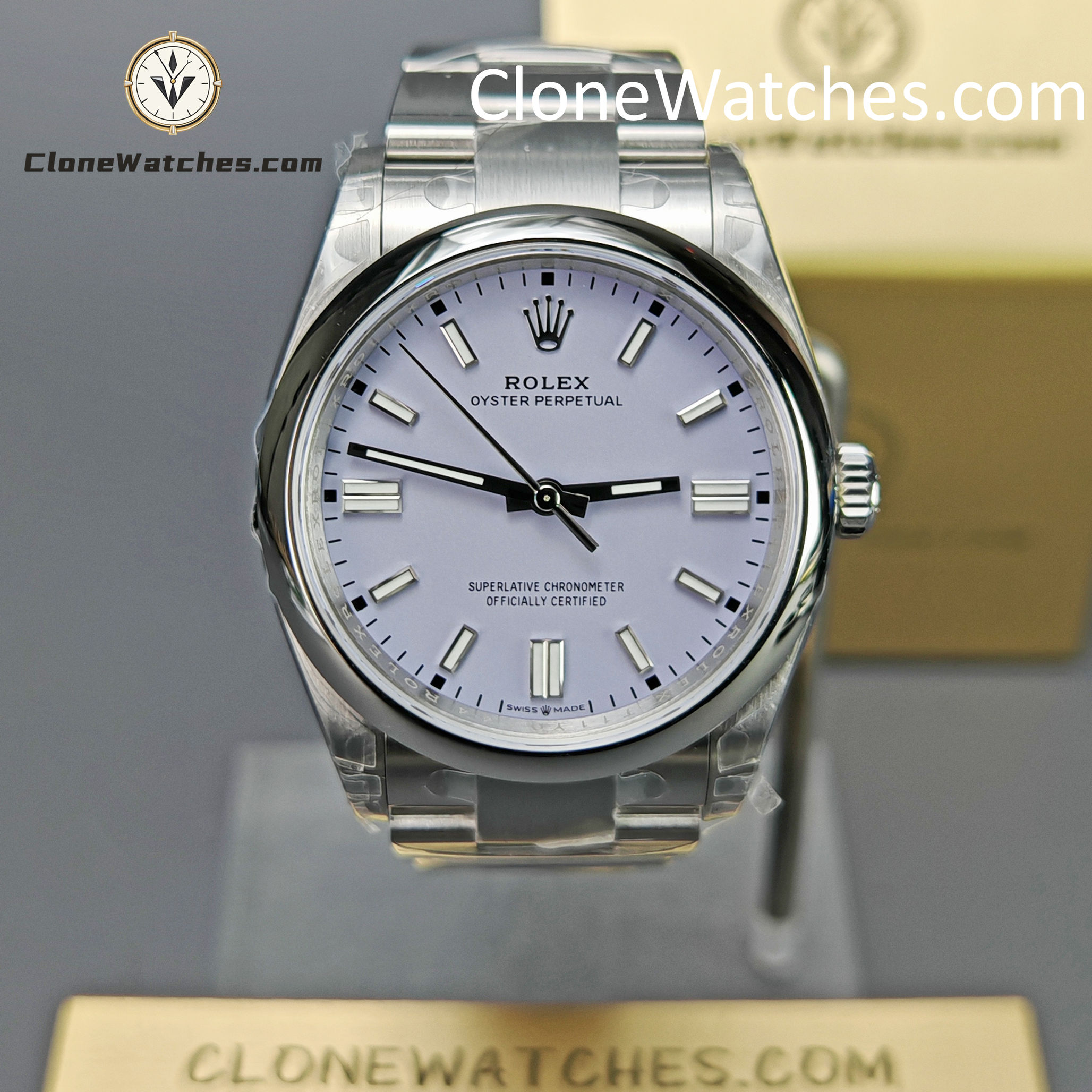 Rolex Super Clone Watches 1:1 Oyster Perpetual Purple Dial 36mm 126000-0013 3230 Movement