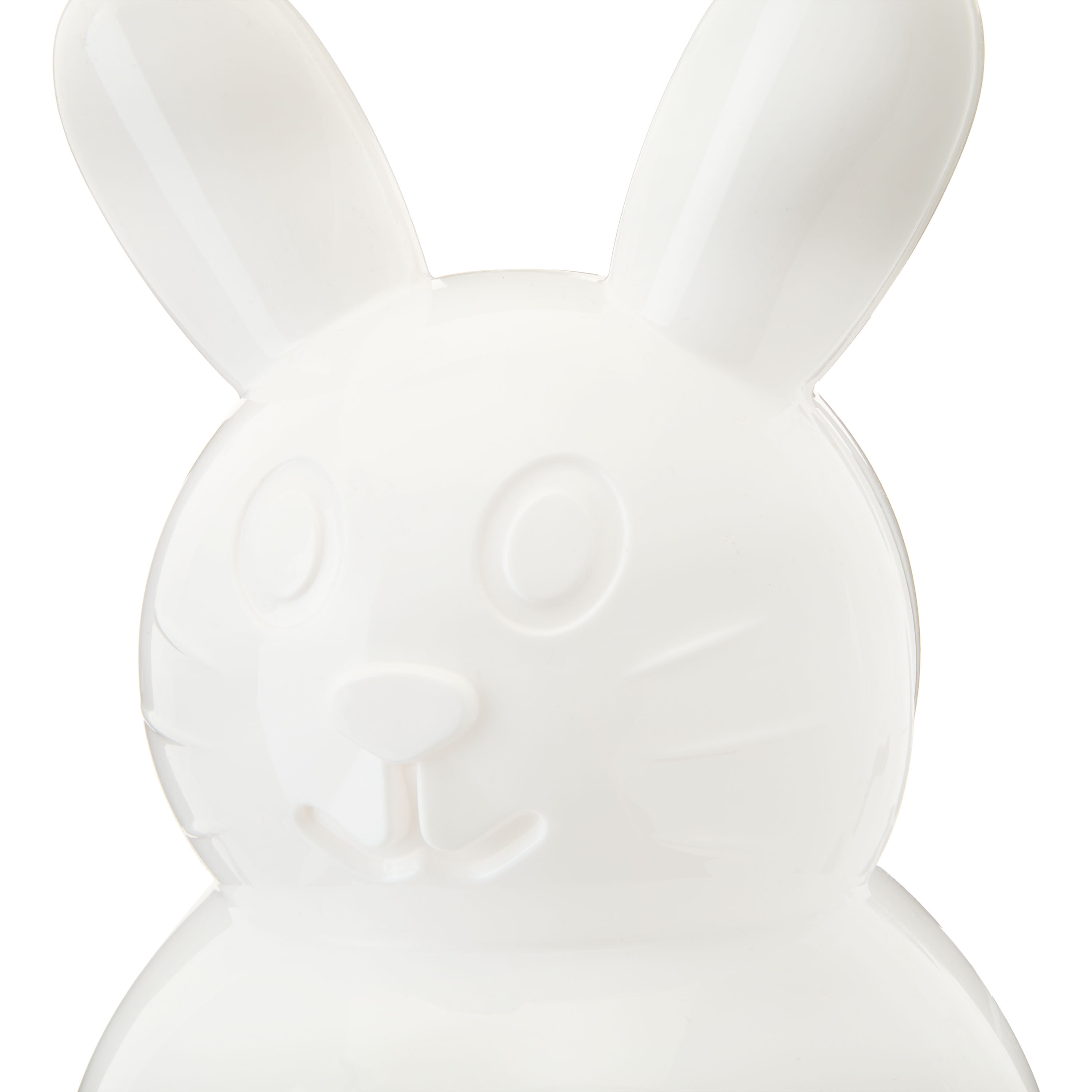 Plastic Bunny Container, White, 10.25