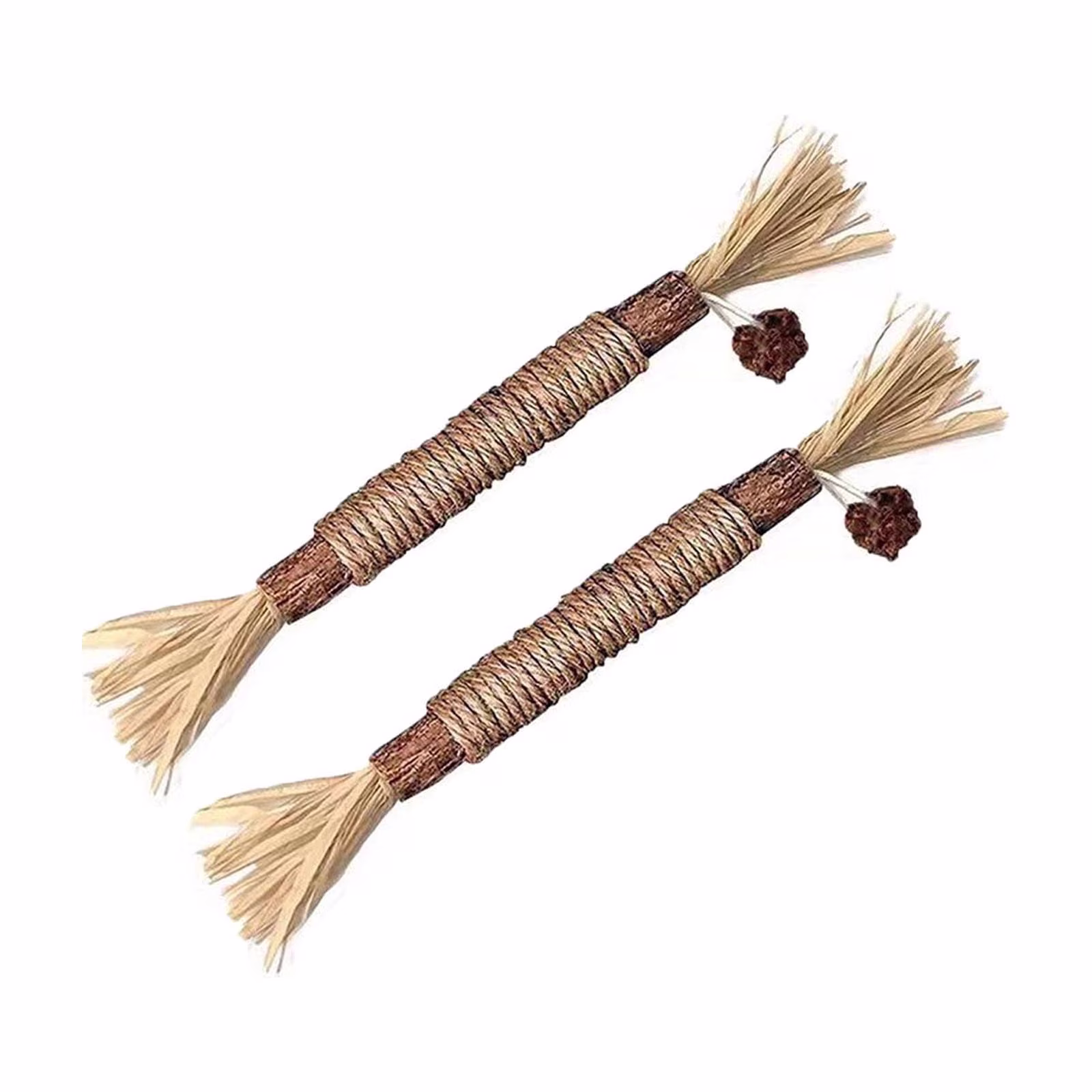 DAMAI Natural Silvervine Dental Sticks, Silvervine Chew Stick Kitten Treat Catnip Toy, Kitty Dental Treat Interactive Toy Kitty Snack Self Play Wand Cat Mint Lick(2 Pcs)