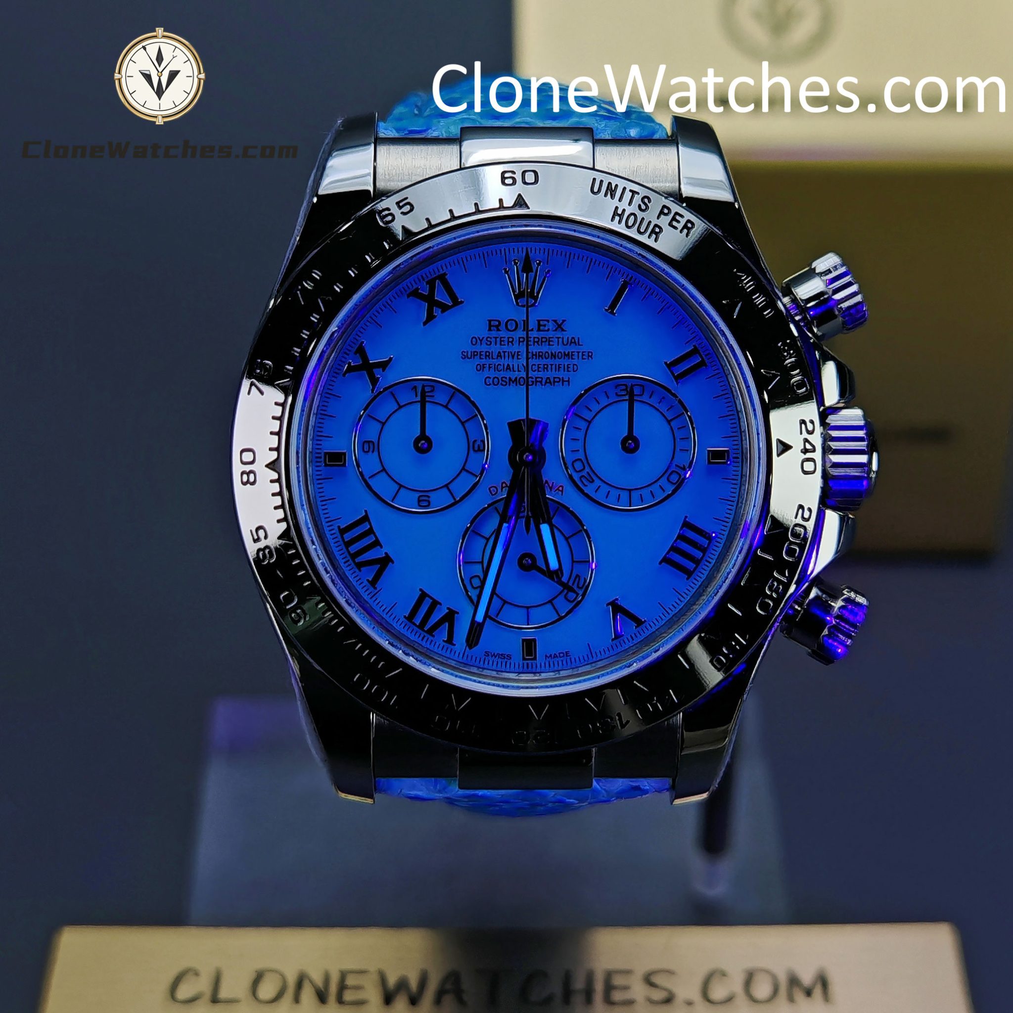 Rolex Super Clone Watches 1:1 Daytona M116519 Beach Blue 4130 Movement