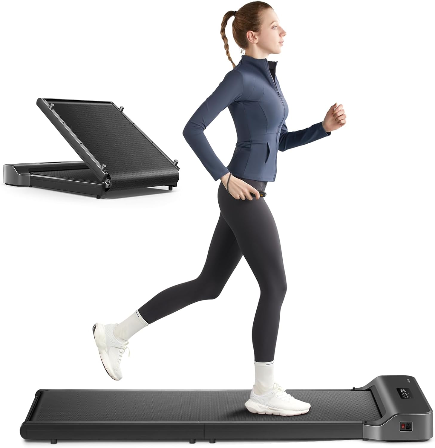 Tapis marche pliable électrique silencieux 6 km h télécommande