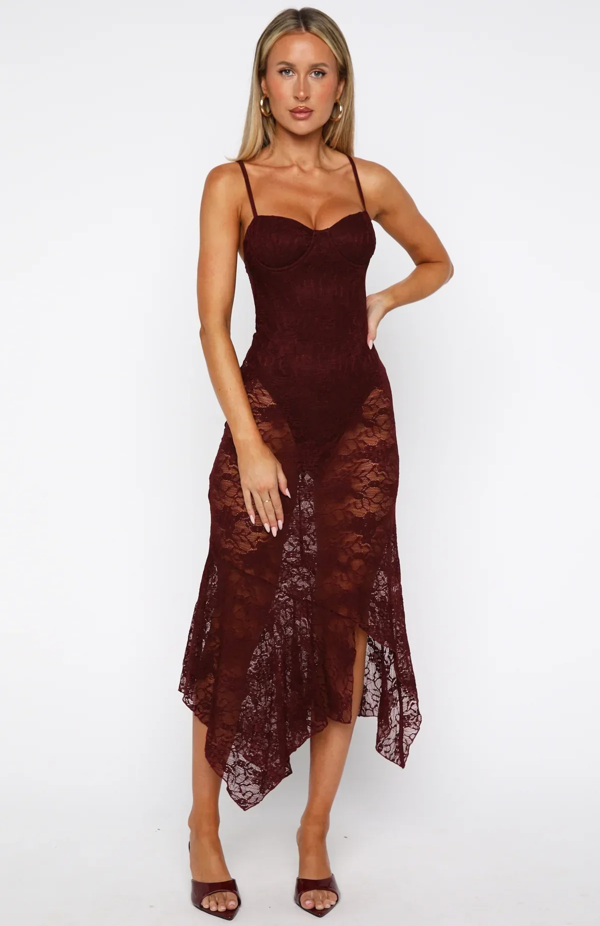 Darling Girl Midi Dress Port