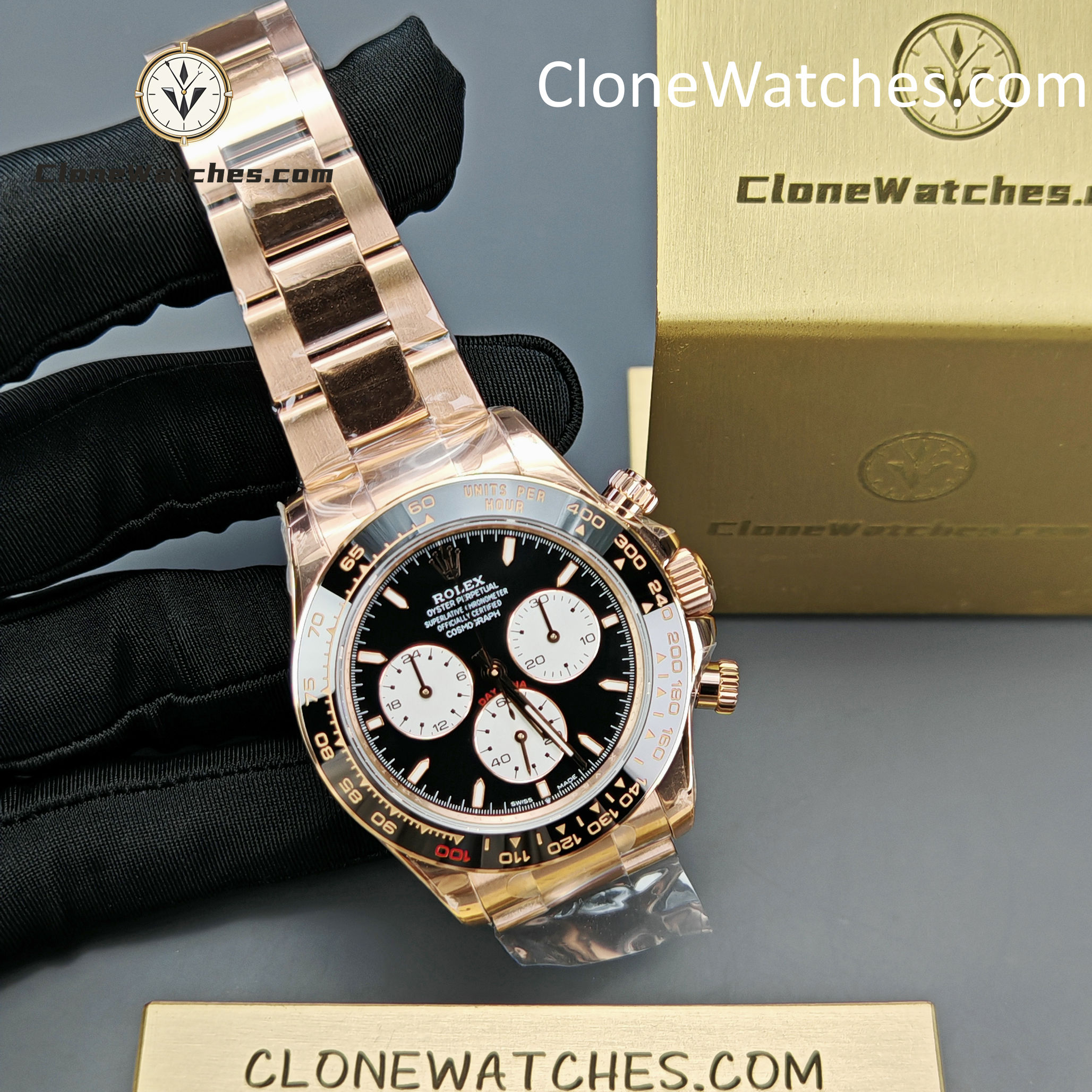 Rolex Super Clone Watches 1:1 Le Mans Daytona 100 Years Anniversary Rose Gold 4132 Movement
