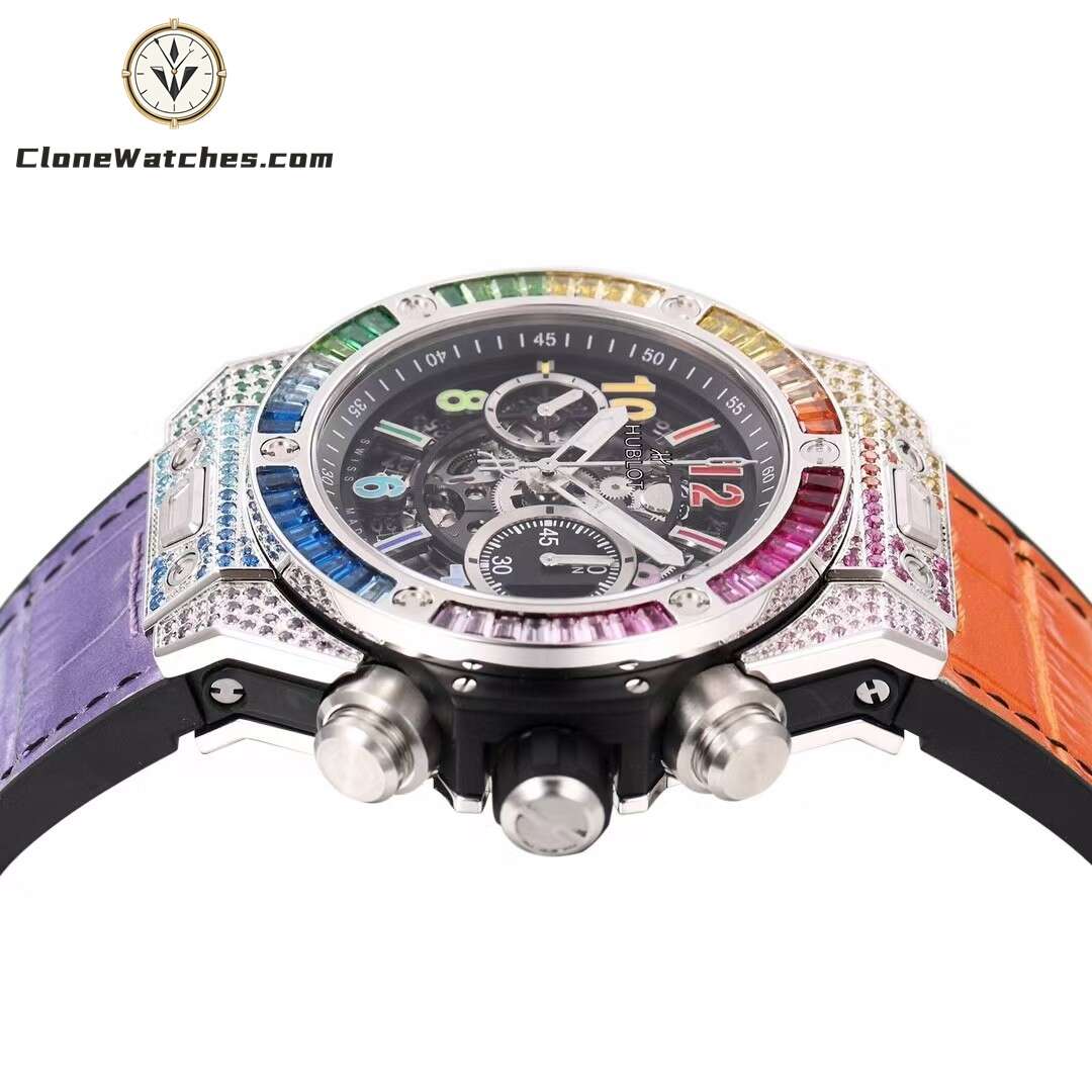 Hublot Super Clone Watches 1:1 Big Bang Unico Titanium Rainbow 42MM 441.NX.1117.LR.0999