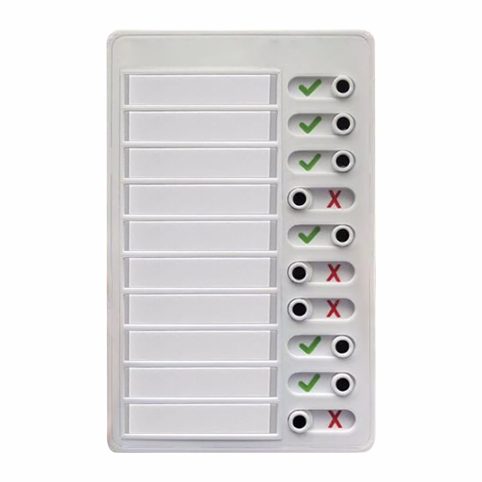 Miyuadkai Wall Stickers Blank Planning Checklist List to Do List Memo Board Detachable Message Board Checklist Reusable Chore List Slider Personal Calendar Planner White