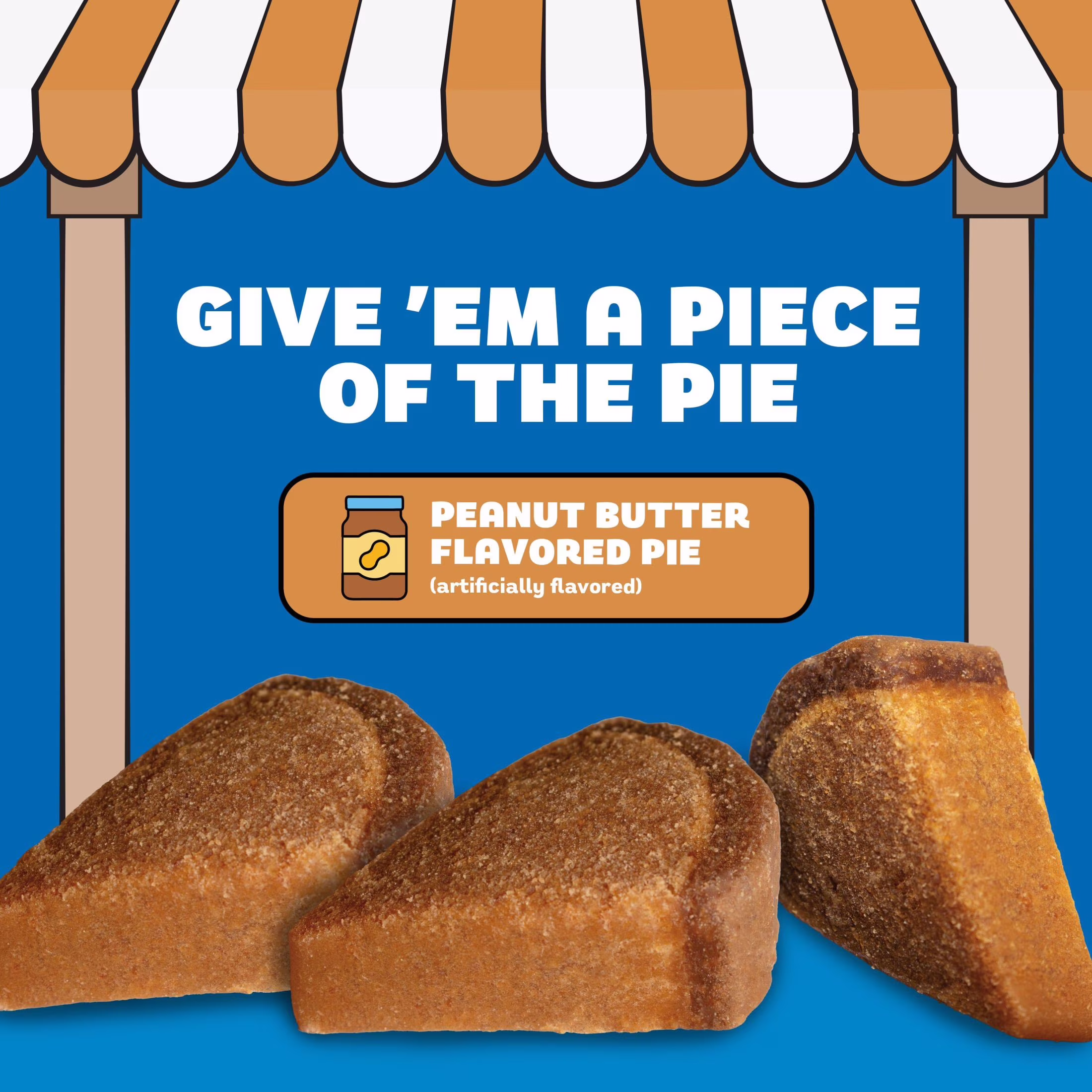 Canine Carry Outs Sweet Shop Peanut Butter Pie (Artificially Flavored) Chewy Dog Treats, 4.5 oz Bag