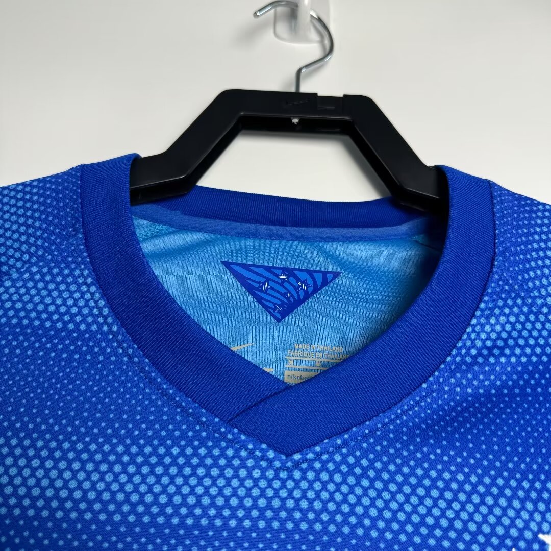 2014 Brazil Away Blue Retro Jersey