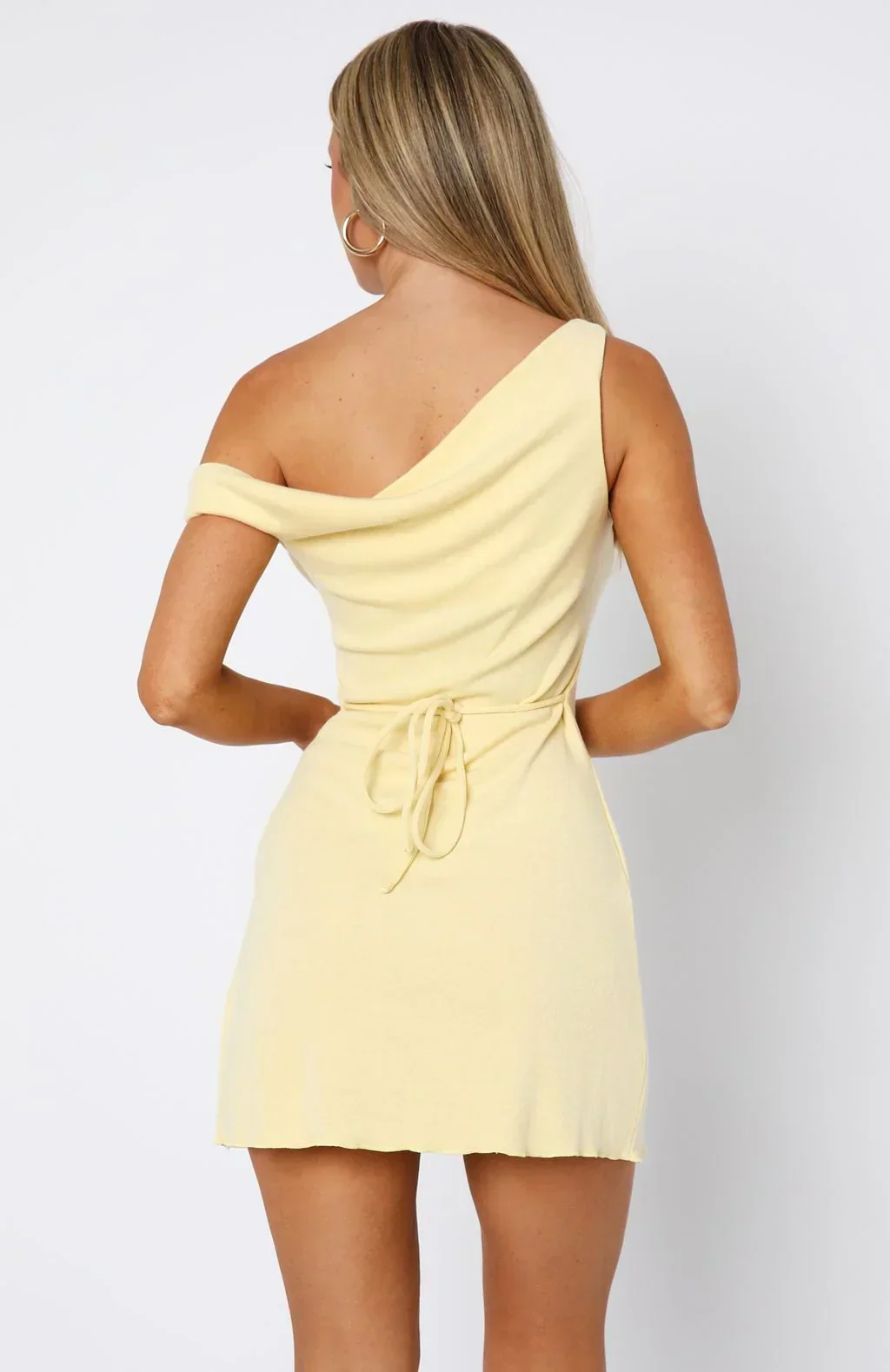 Nights Away Mini Dress Lemon