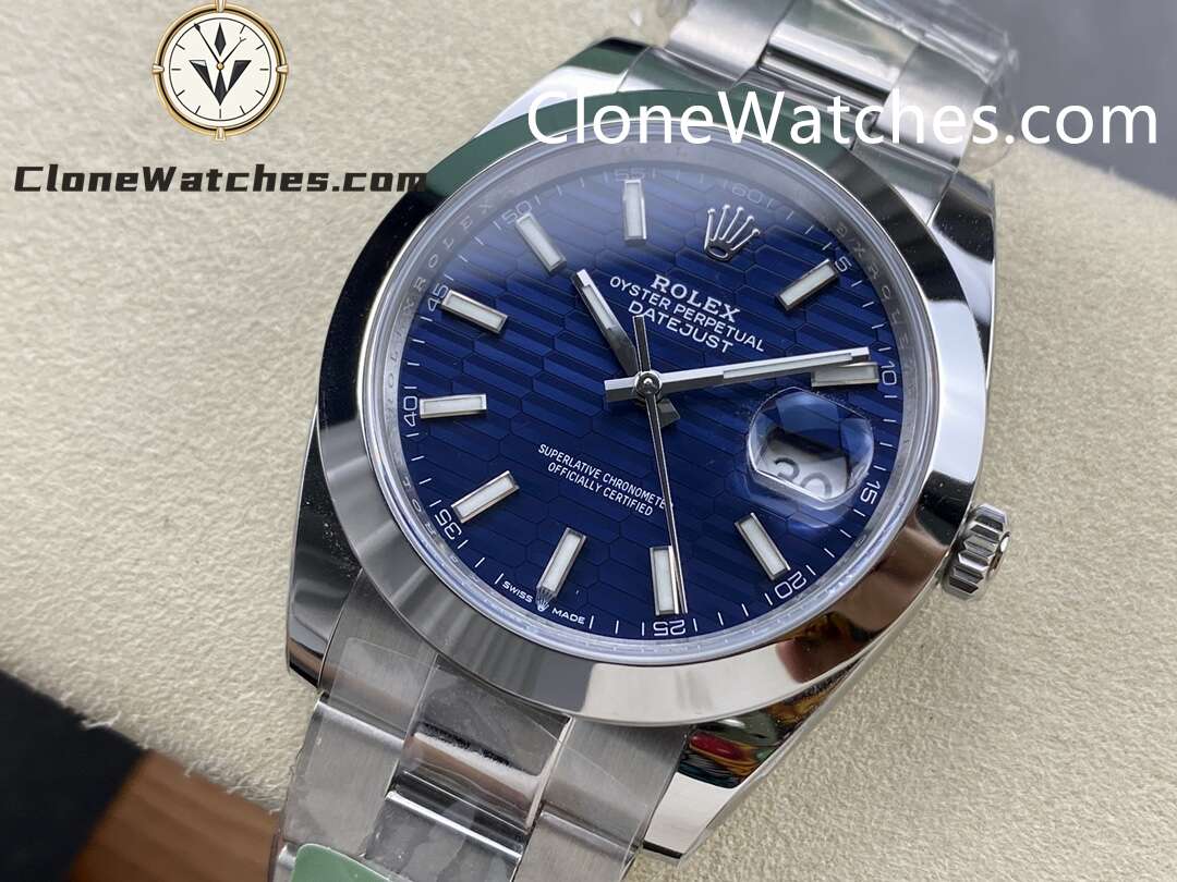 Rolex Super Clone Watches 1:1 DateJust Blue Dial M126300 – 0023 Oyster 41MM 3235 Movement
