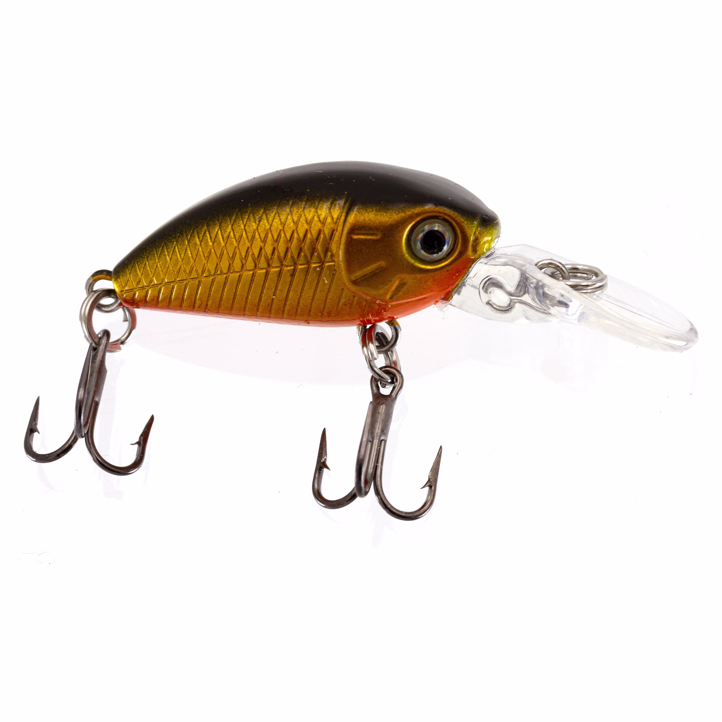 Ozark Trail Mini Crankbait Fishing Lure, Gold Black, 1/11 oz