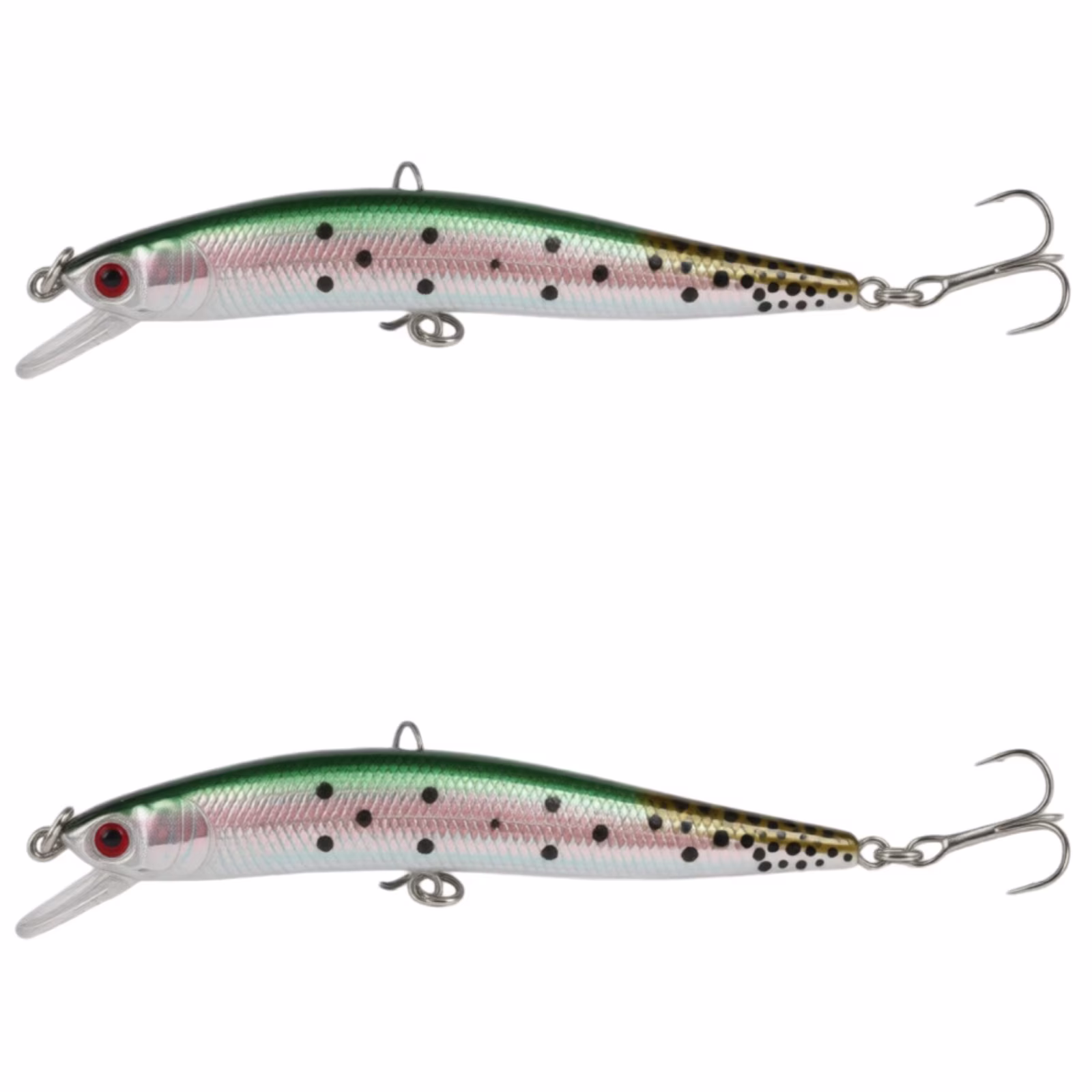 Bisitoy 2Pcs Glow Fishing Lures Set with Luminous Coating for Night Fishing
