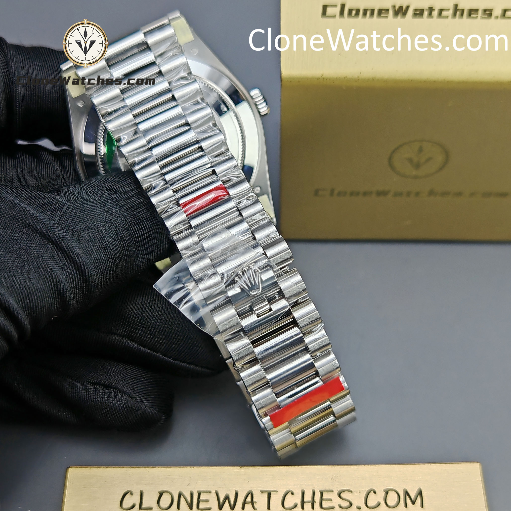 Rolex Super Clone Watches 1:1 Day Date Gray Dial 40mm m228239-0060 Presidential Bracelet VSF Version 3255 Movement