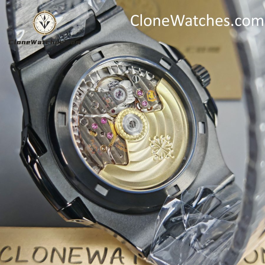 Modified Super Clone Watches 1:1 DiW Patek Philippe Nautilus CARBON BLACK 5711