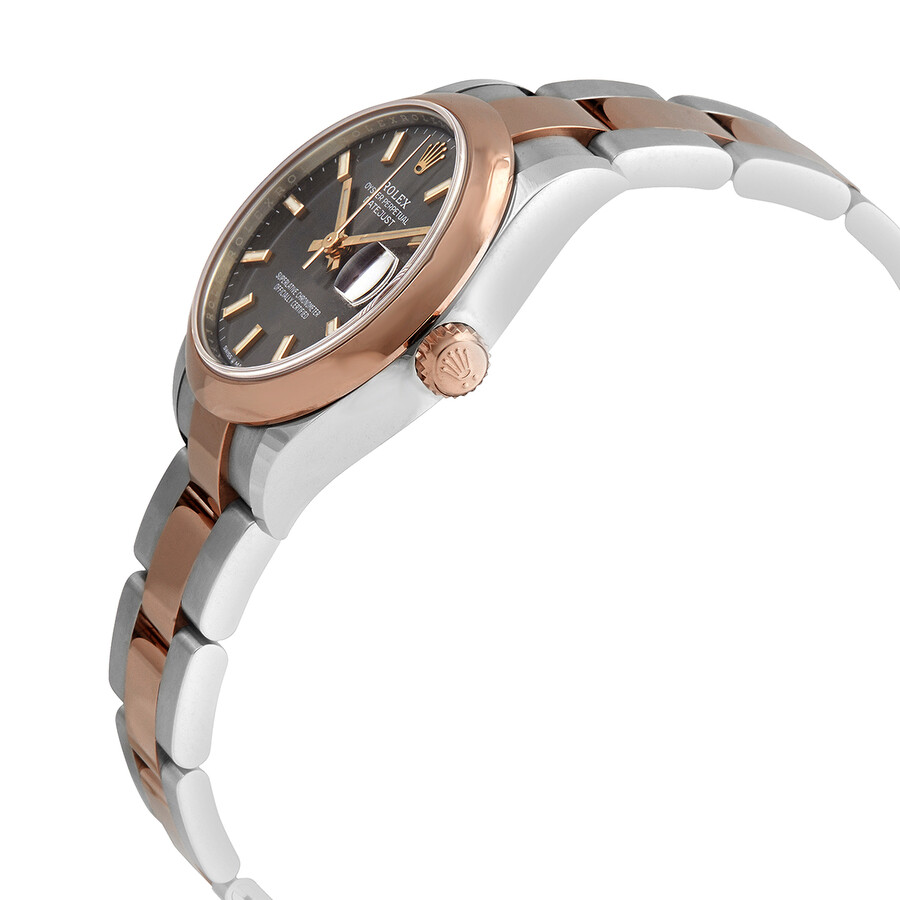 Rolex Datejust 31 Dark Rhodium Dial Automatic Ladies Steel and 18kt Everose Gold Oyster Watch 278241DRSO（Lifetime free warranty+90-days replacement service & Refund!.）